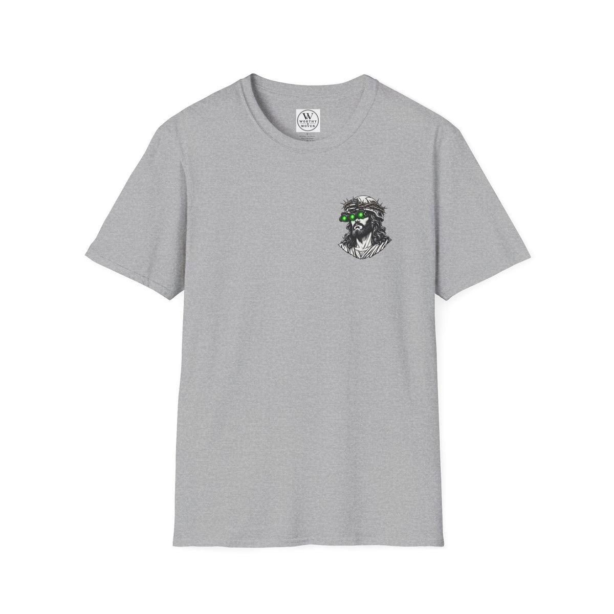 Night Vision Jesus T-Shirt — Retro Neon God Graphic Tee