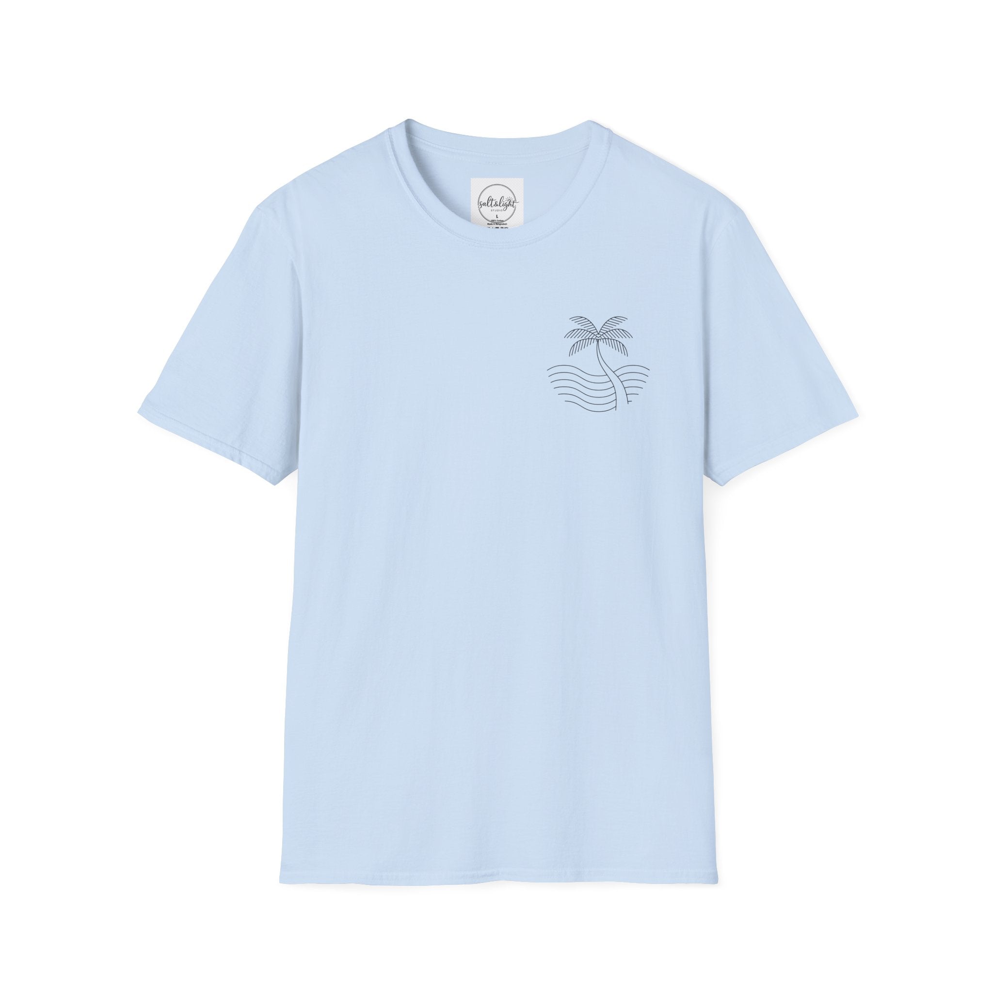 Palm Wave Minimalist T-Shirt — Christian