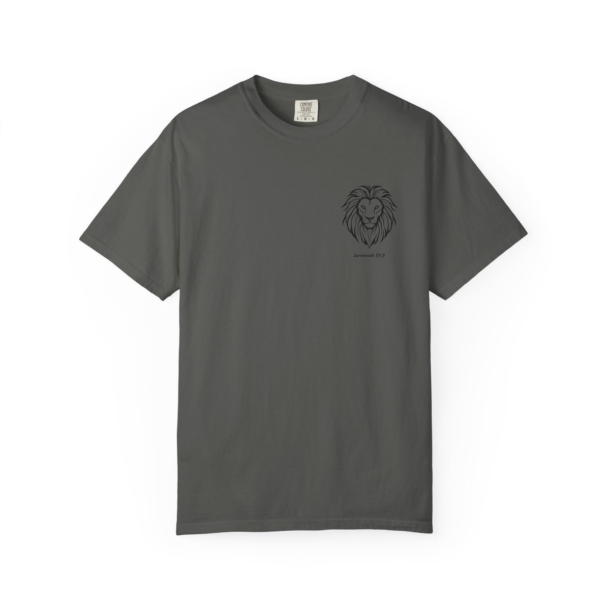 Christian Lion T-Shirt — "Blessed Is The Man Who Trust in The Lord" (Jeremiah 17:7)