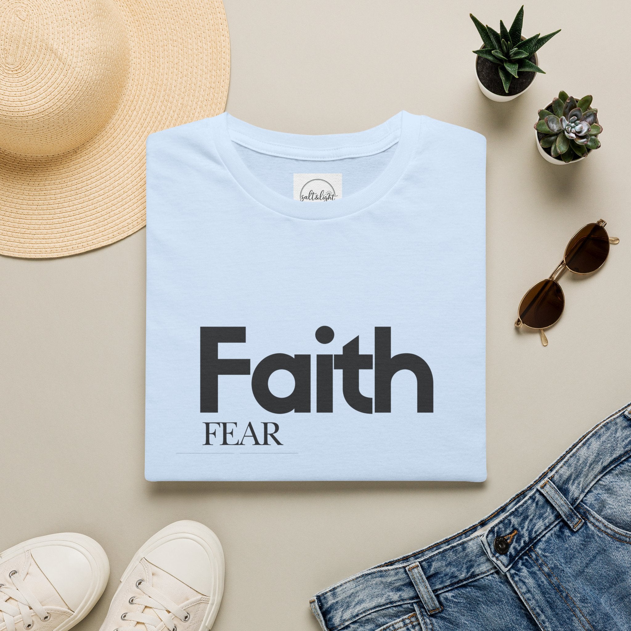 Faith Over Fear T-Shirt — Inspirational Christian Graphic Tee