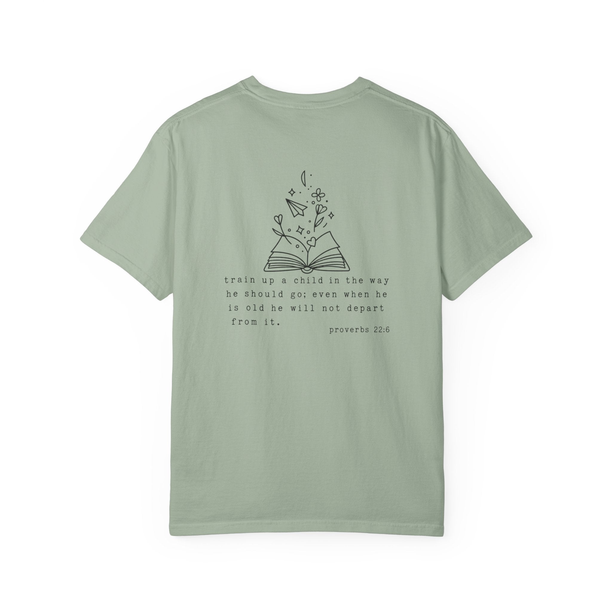 Homeschool Mama Tee — Proverbs 25:11 Inspirational Book & Flower Graphic T-Shirt