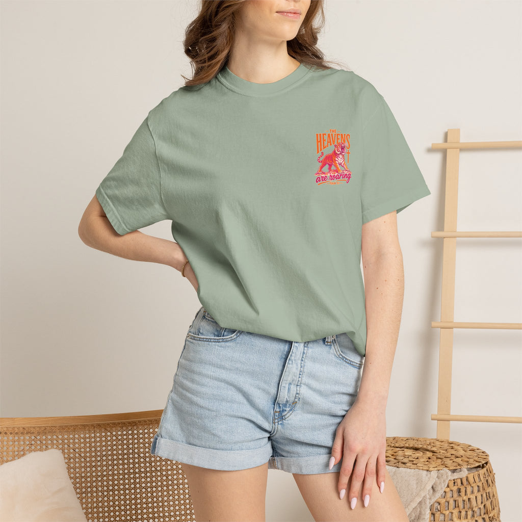 T-Shirt — “The Heavens Are Roaring” Tiger Psalm 19:1 Graphic Tee