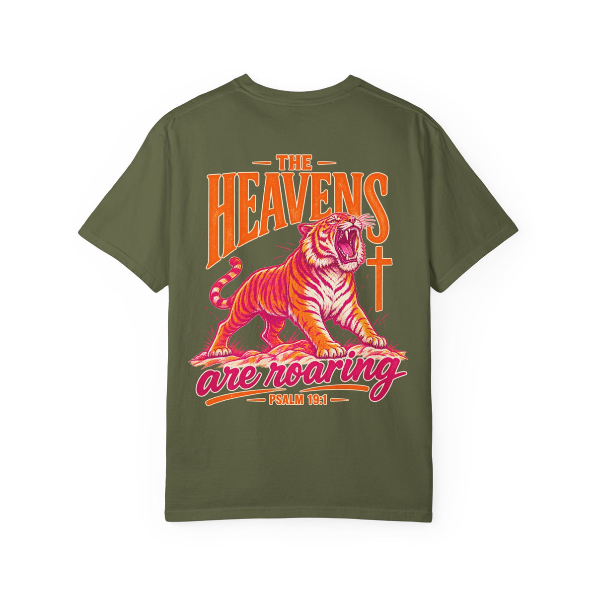 T-Shirt — “The Heavens Are Roaring” Tiger Psalm 19:1 Graphic Tee