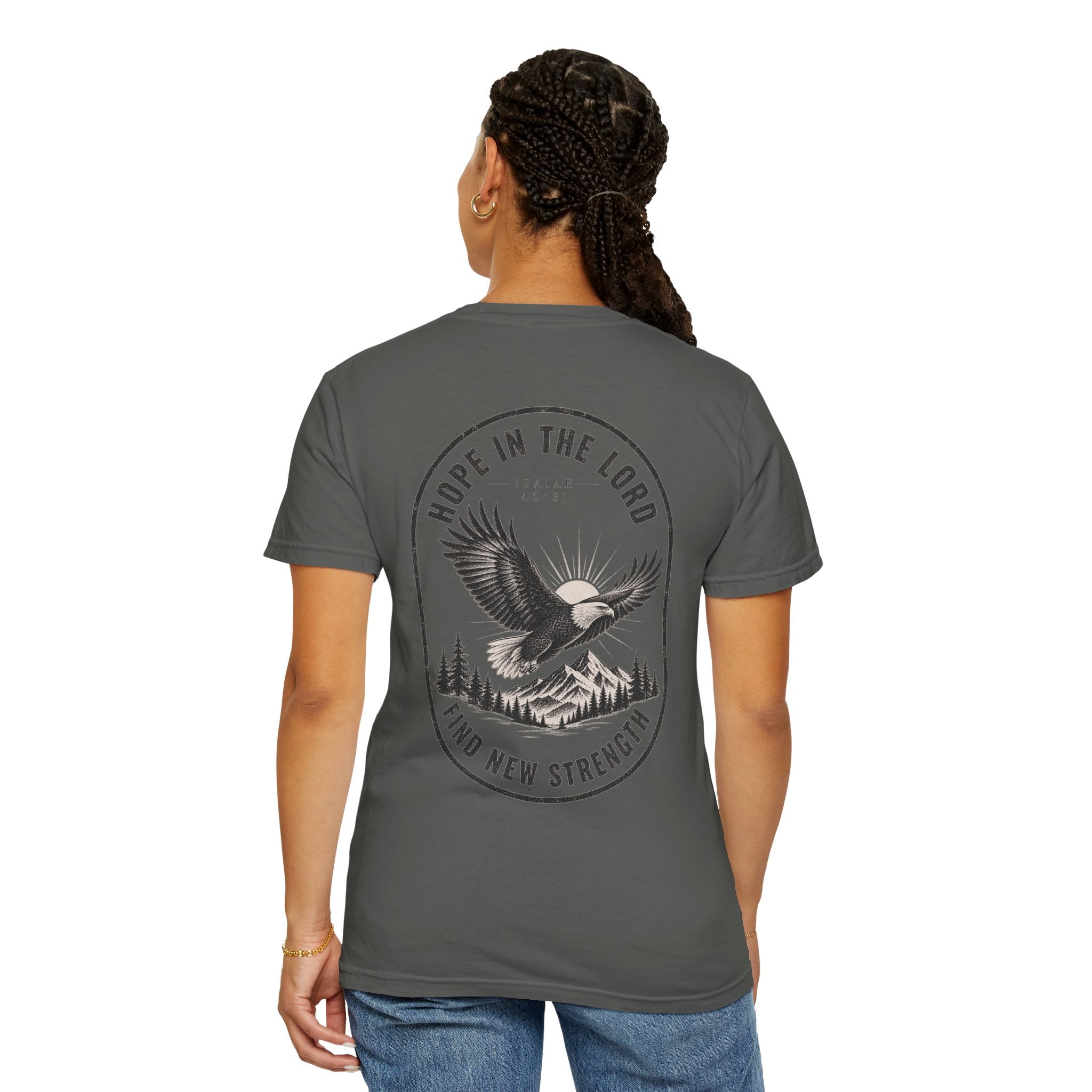 Hope in the Lord Eagle T-Shirt — 'Find New Strength' Christian Graphic Tee