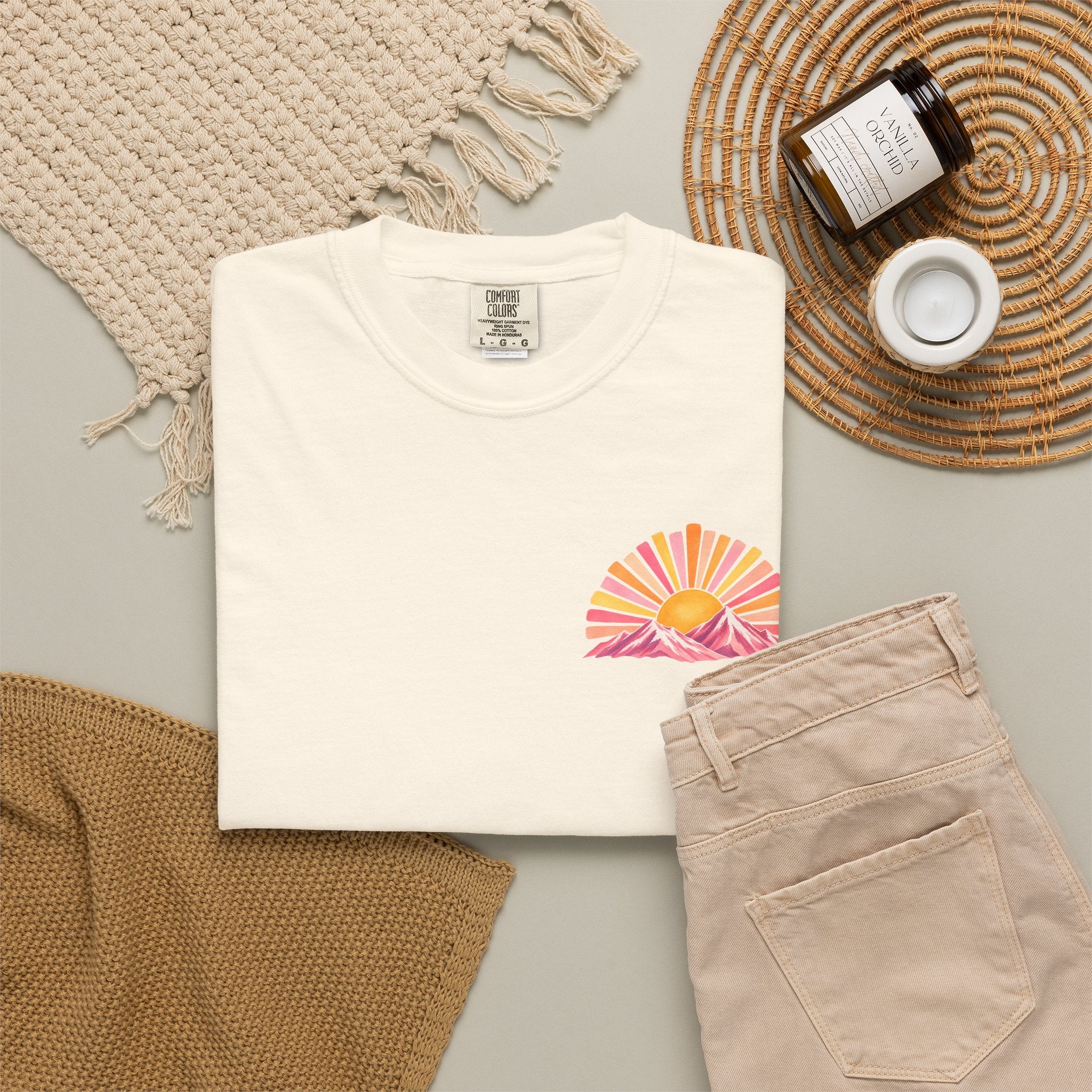 Walk in His Light T‑Shirt — Christian Sunrise Nature Tee