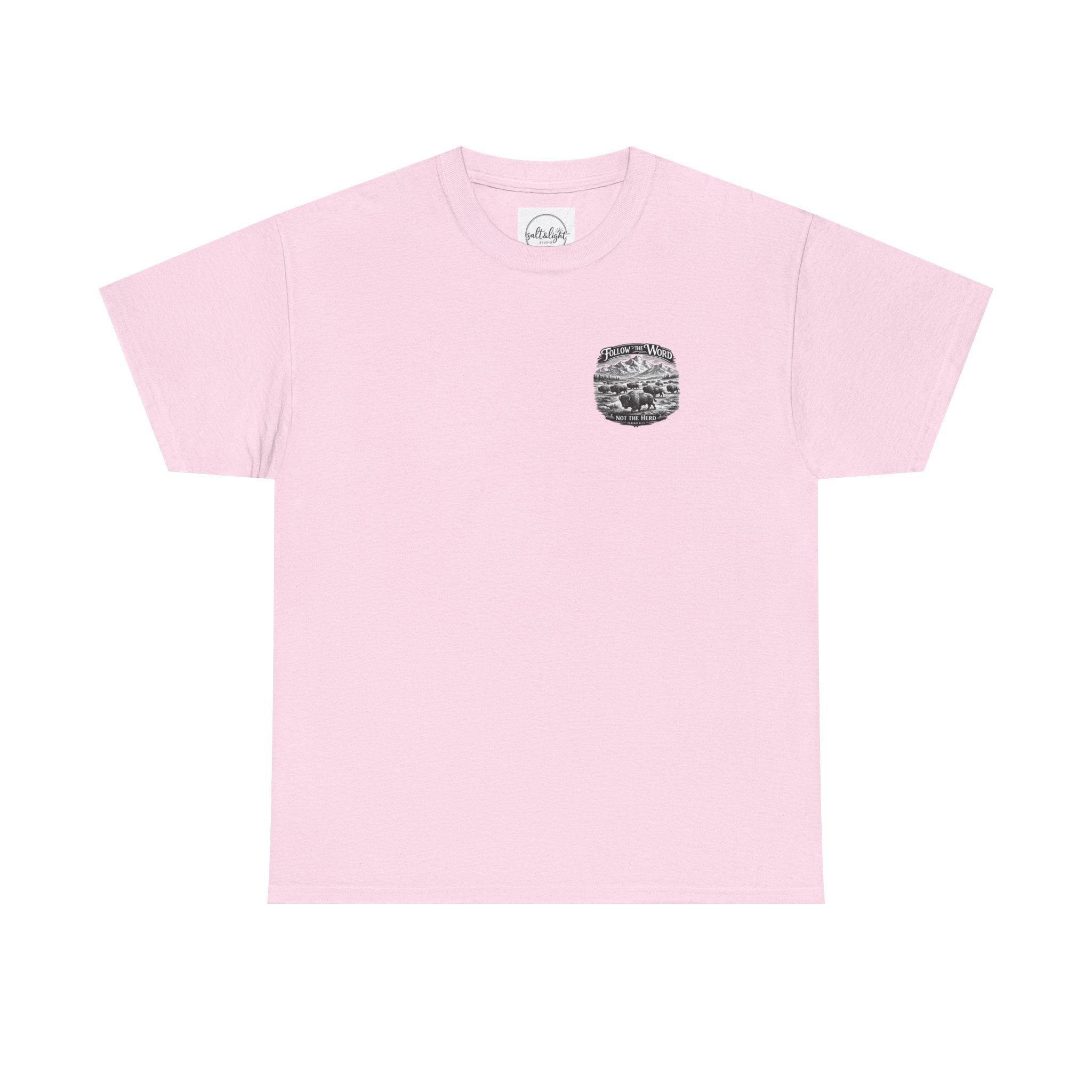 'Follow the Word, Not the Herd' Buffalo Mountain Graphic Tee