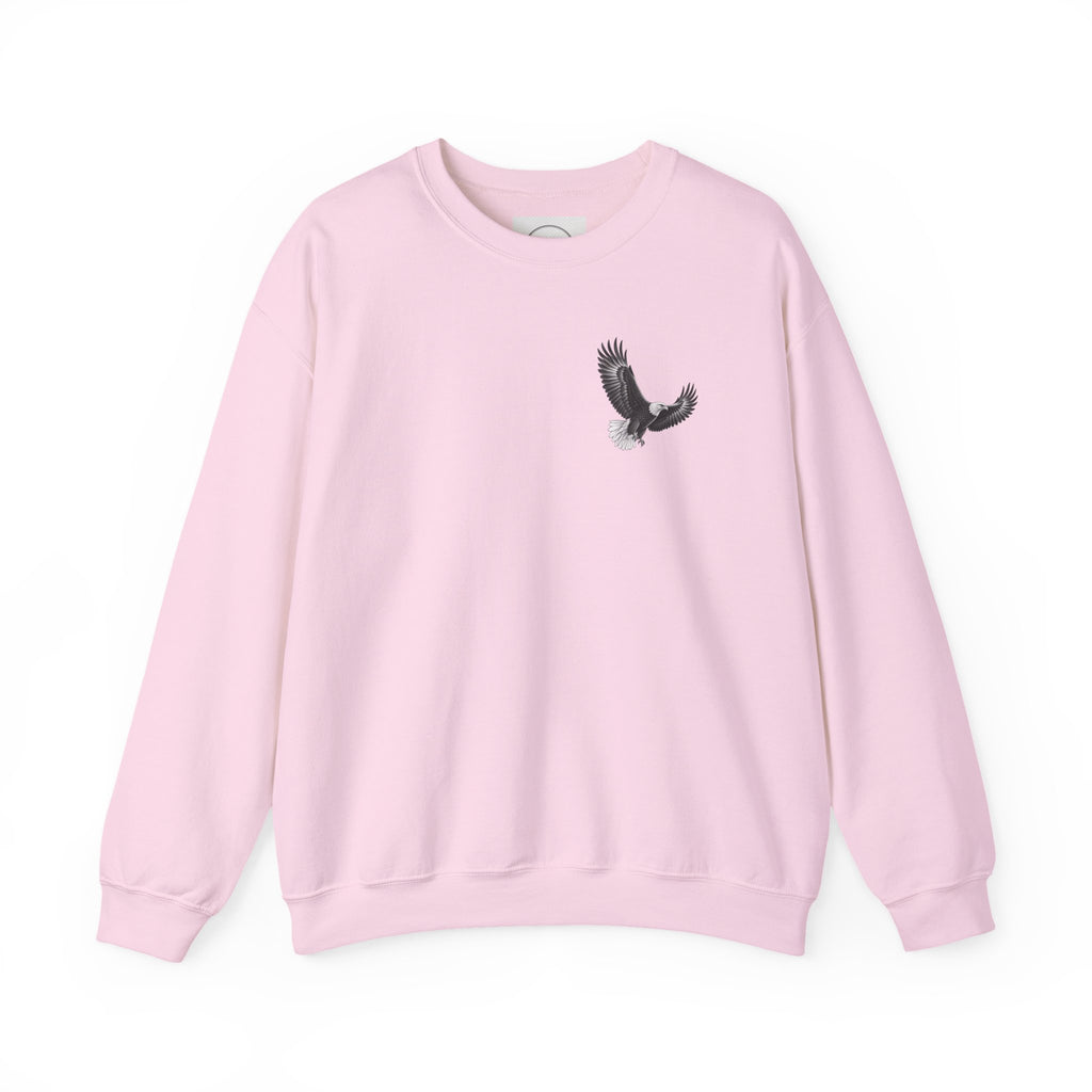 Christian Eagle Crewneck Sweatshirt — "Hope in the Lord, Find New Strength" Back Graphic