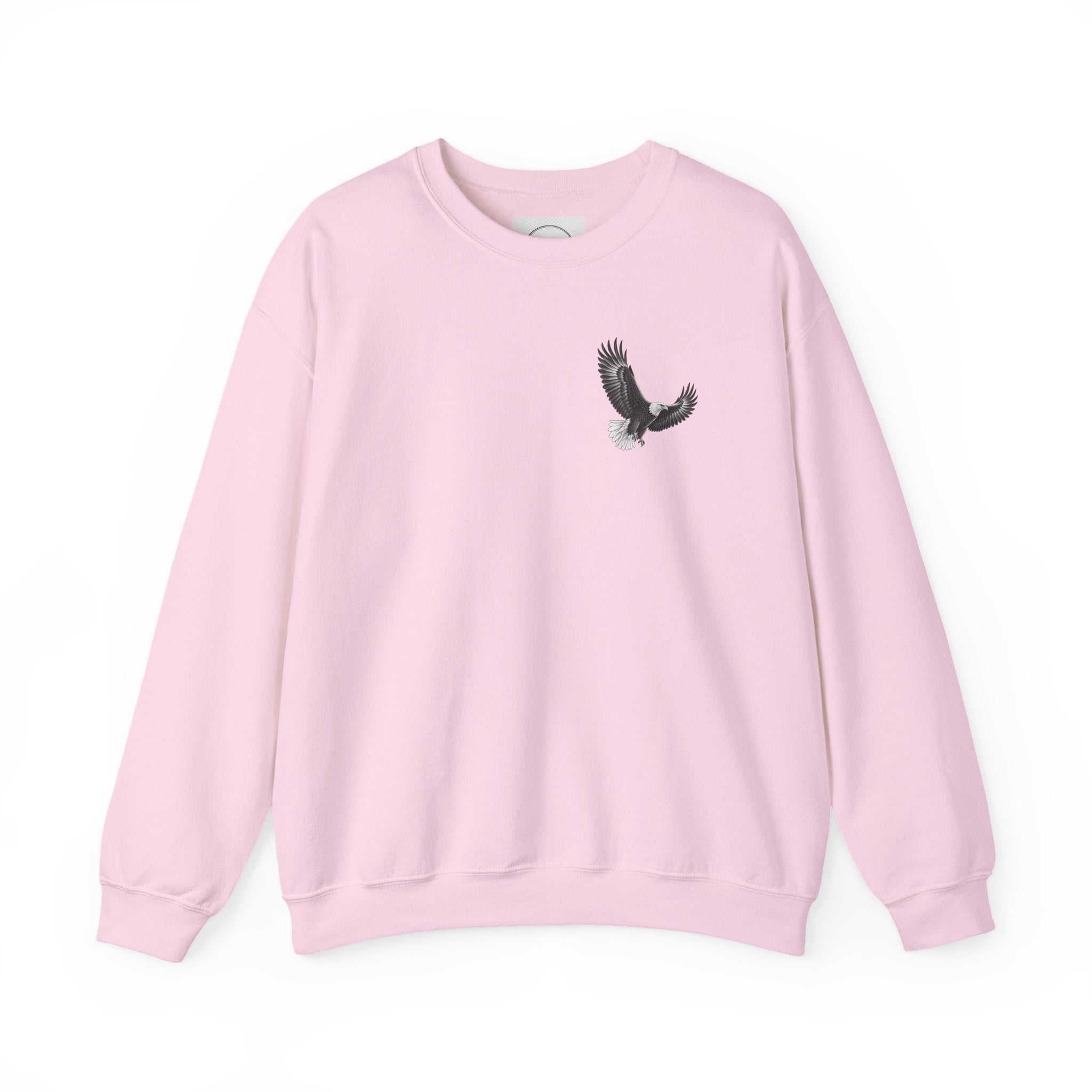 Christian Eagle Crewneck Sweatshirt — "Hope in the Lord, Find New Strength" Back Graphic