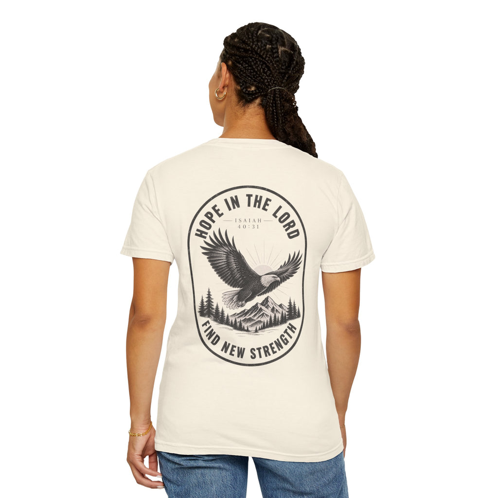 Hope in the Lord Eagle T-Shirt — 'Find New Strength' Christian Graphic Tee
