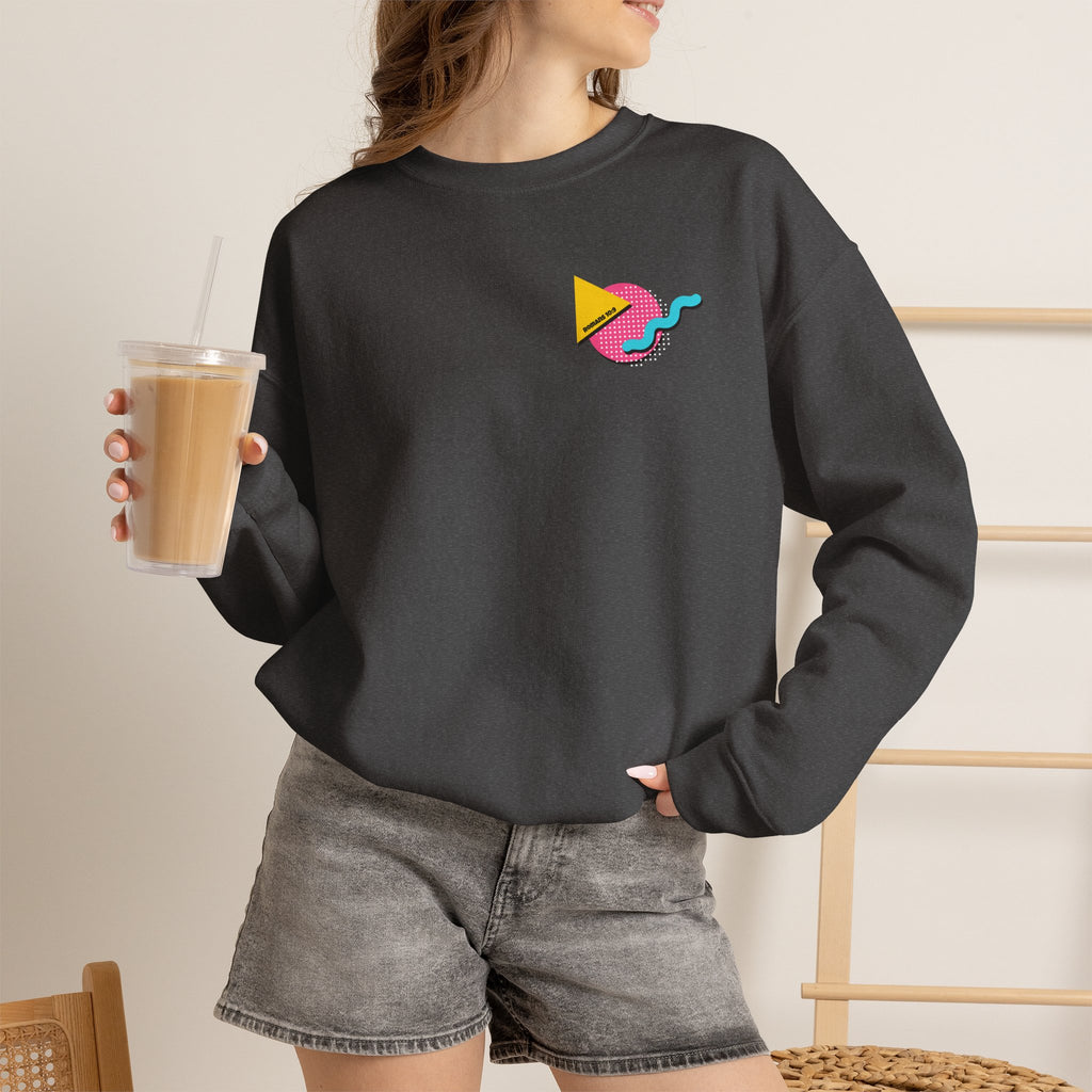 Saved by the Lord Crewneck Sweatshirt — Retro 80s Christian Graphic