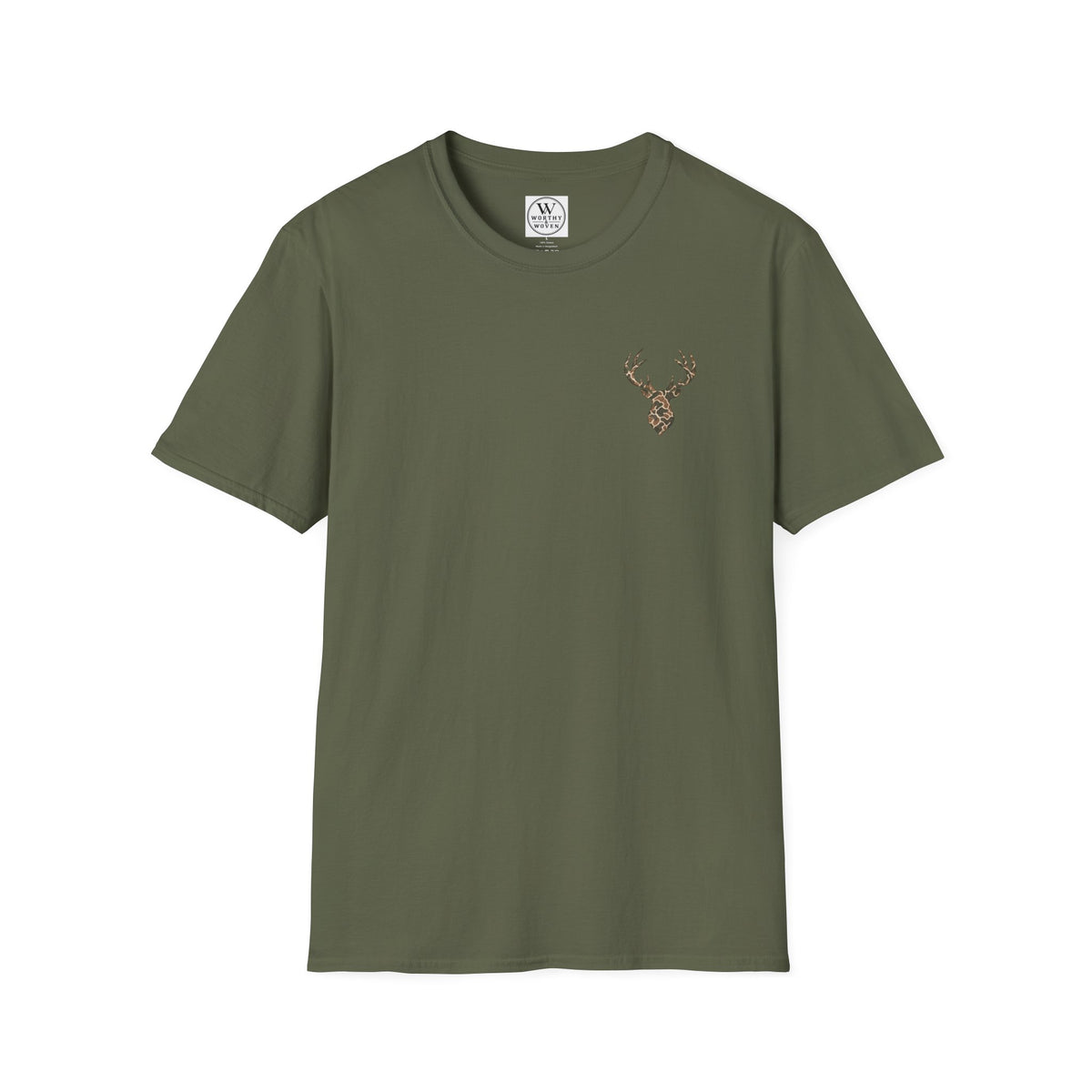 Deer Skull Antler TShirt  Rustic Buck Graphic Tee for Outdoorsmen