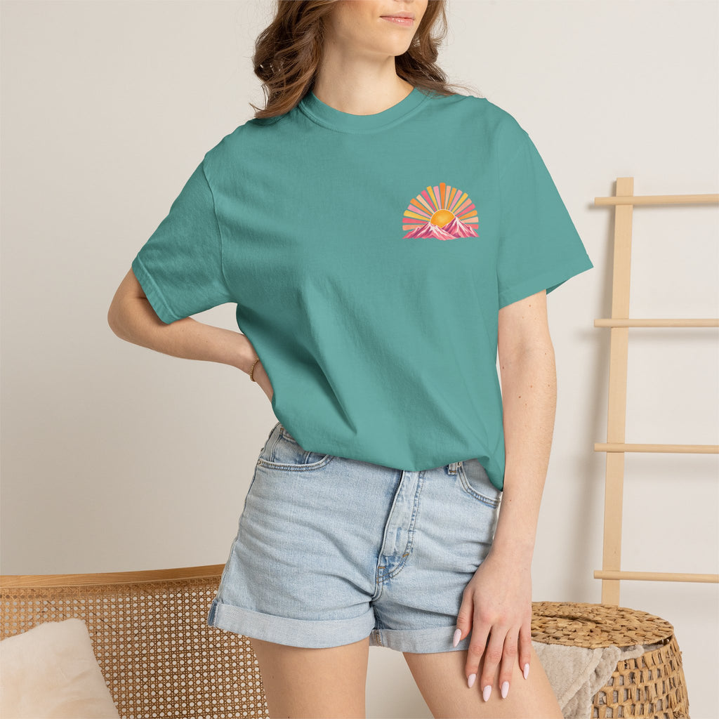 Walk in His Light T‑Shirt — Christian Sunrise Nature Tee