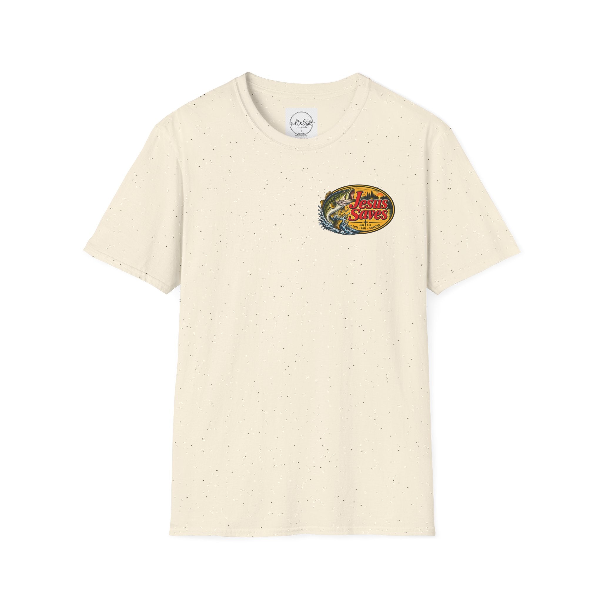 Jesus Saves Fishing Graphic T-Shirt