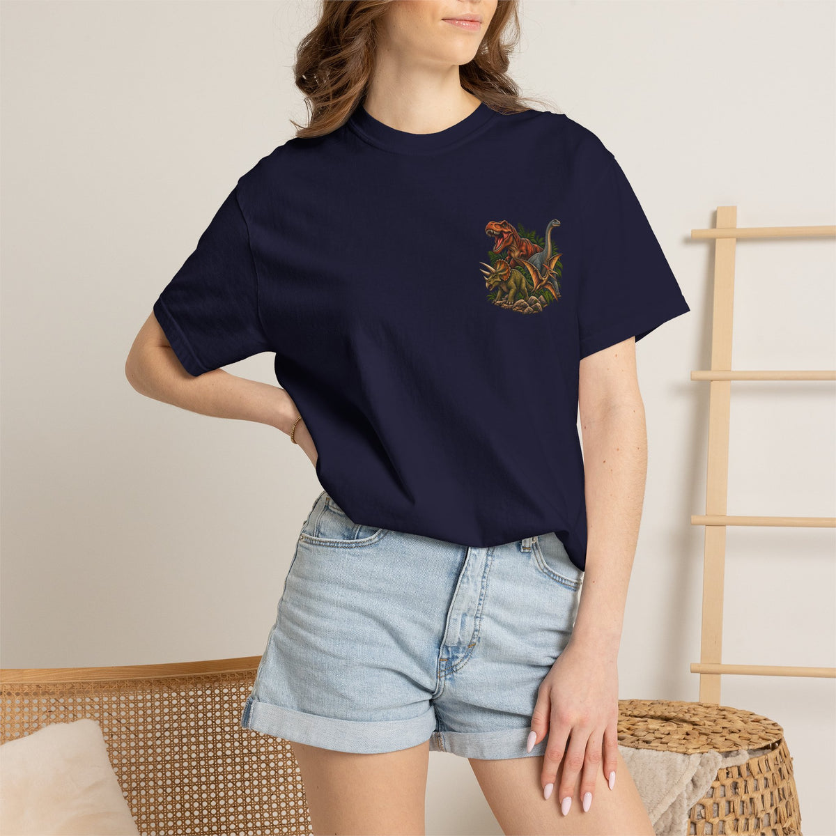 Dinosaur Graphic TShirt Dinosaurs Didn’t Pray Vintage Retro Tee