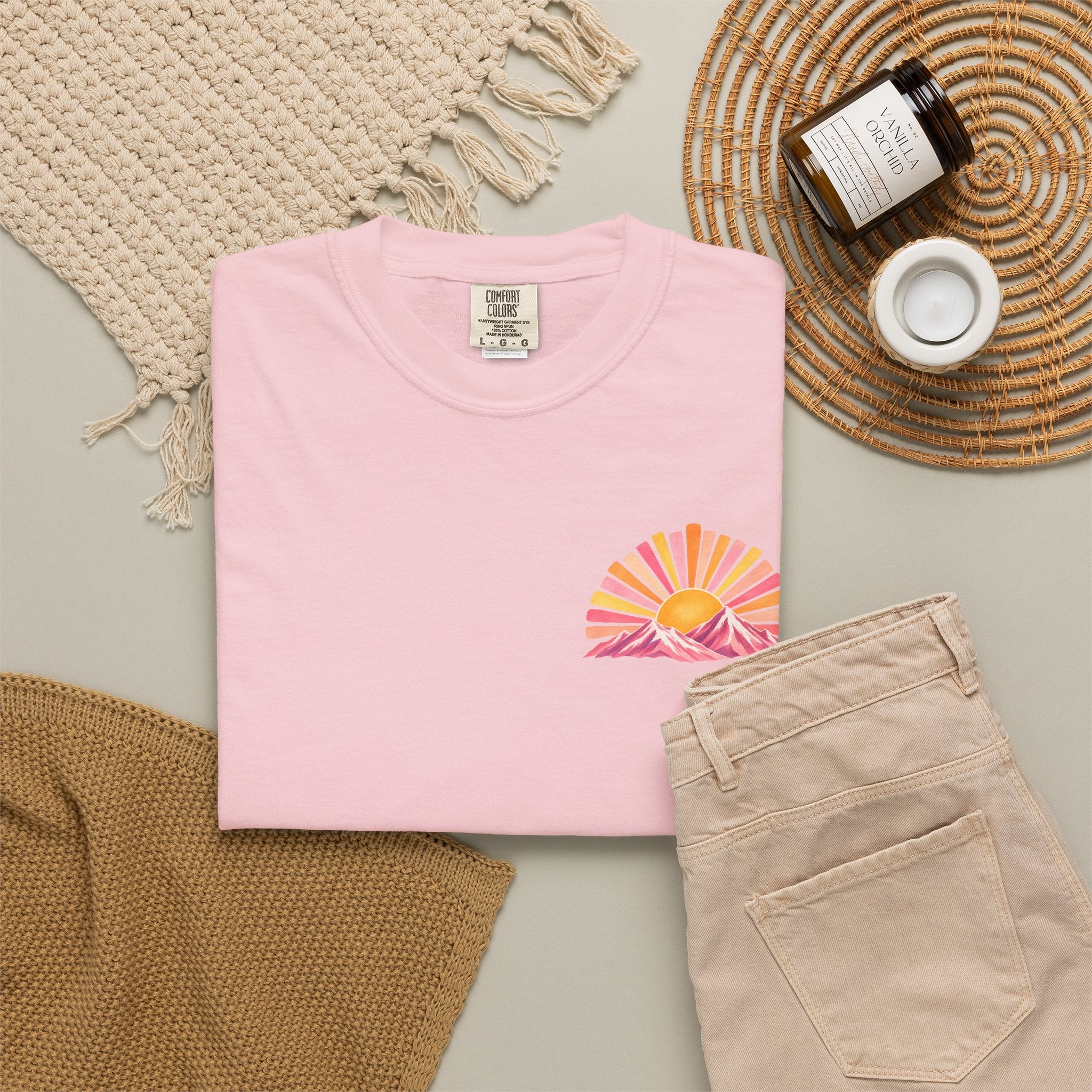 Walk in His Light T‑Shirt — Christian Sunrise Nature Tee