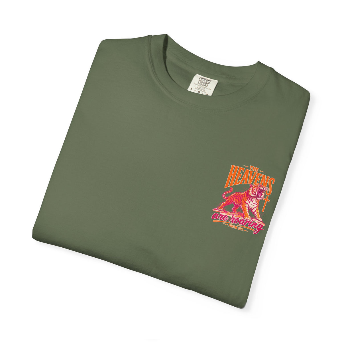 T-Shirt — “The Heavens Are Roaring” Tiger Psalm 19:1 Graphic Tee