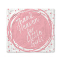 Baby Lovey Blanket - "Thank Heaven for Little Girls" Pink Minky Security Blanket