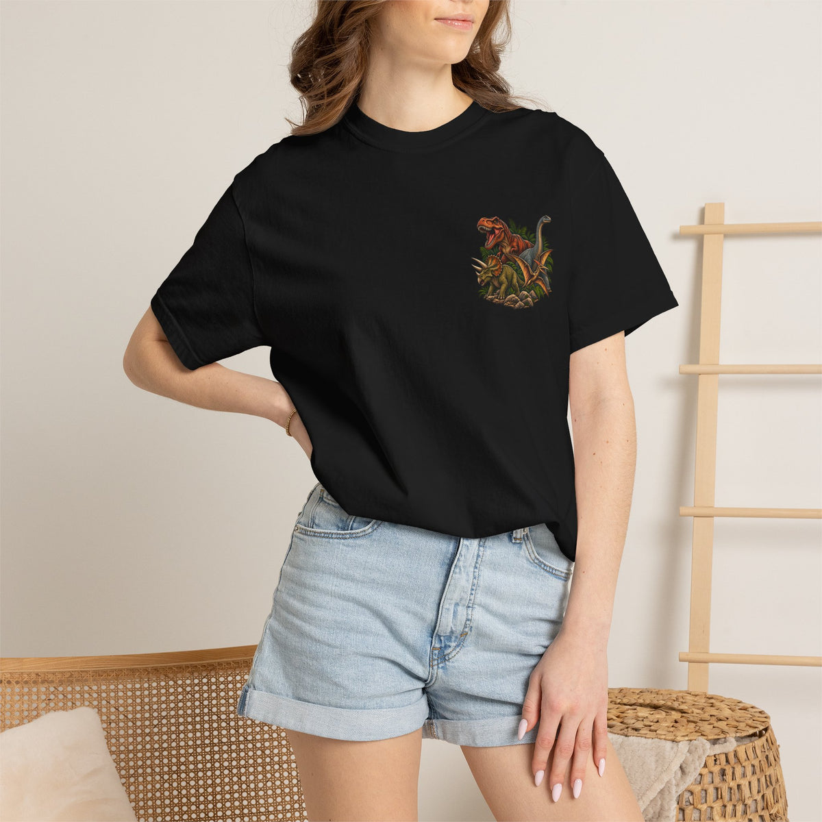 Dinosaur Graphic TShirt Dinosaurs Didn’t Pray Vintage Retro Tee