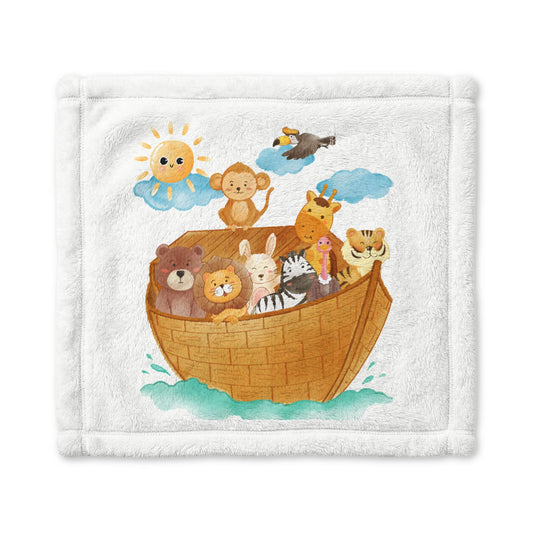 Baby Lovey Blanket – Noah’s Ark Minky Security Blanket for Newborns & Infants