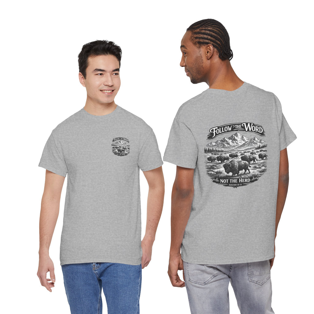 'Follow the Word, Not the Herd' Buffalo Mountain Graphic Tee