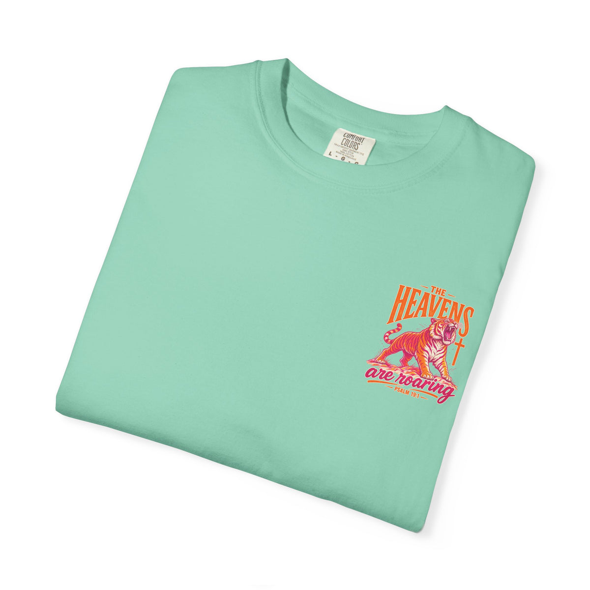T-Shirt — “The Heavens Are Roaring” Tiger Psalm 19:1 Graphic Tee