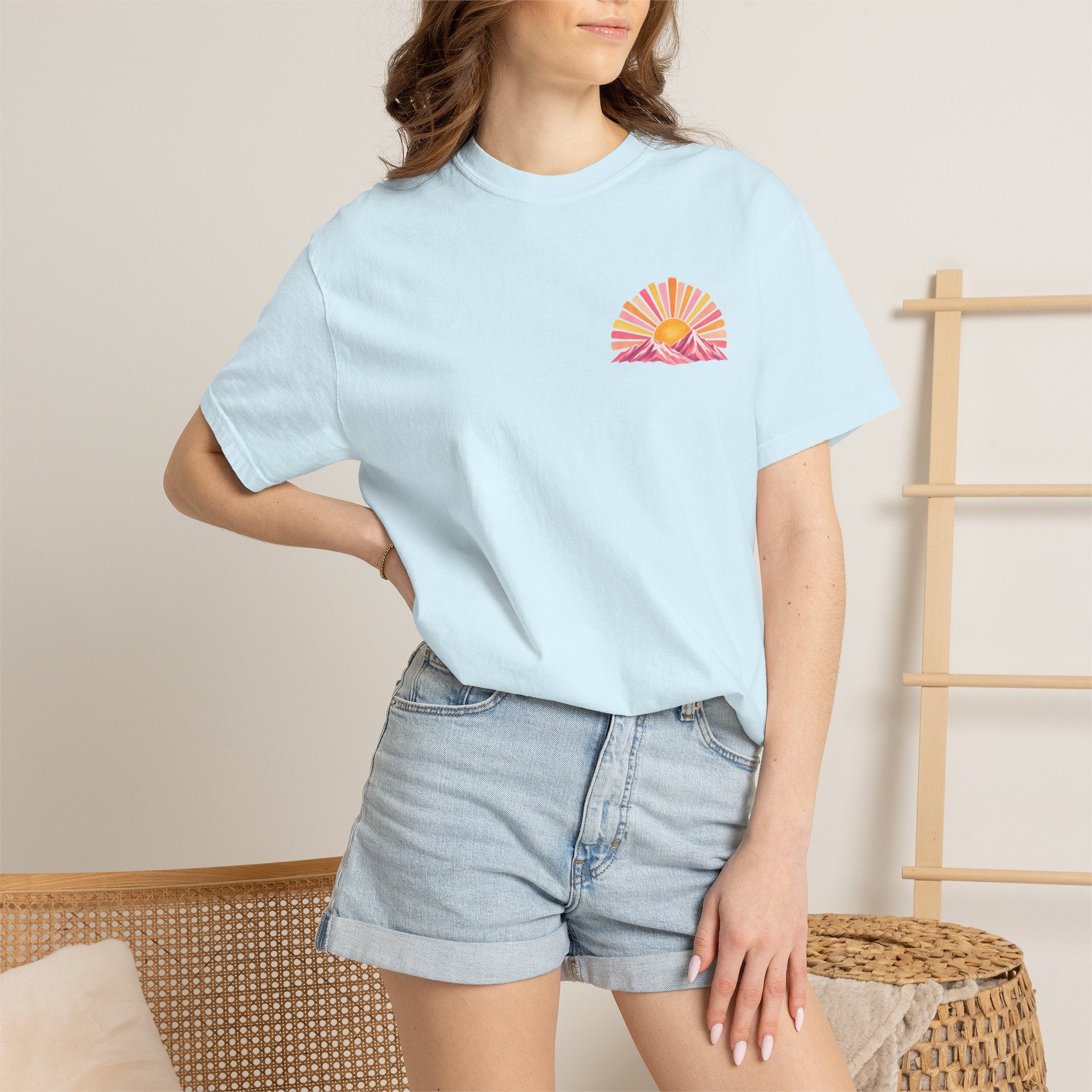 Walk in His Light T‑Shirt — Christian Sunrise Nature Tee