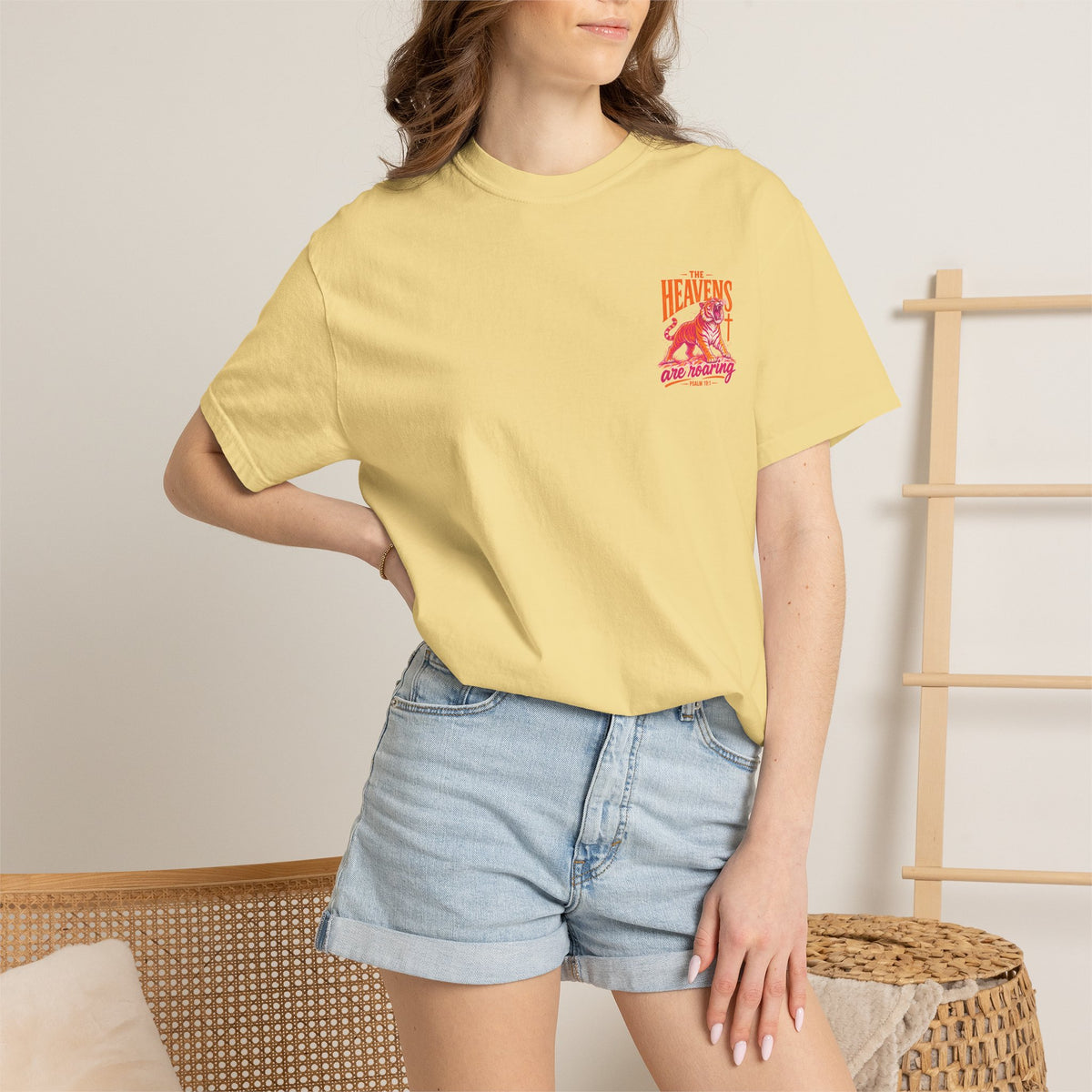 T-Shirt — “The Heavens Are Roaring” Tiger Psalm 19:1 Graphic Tee