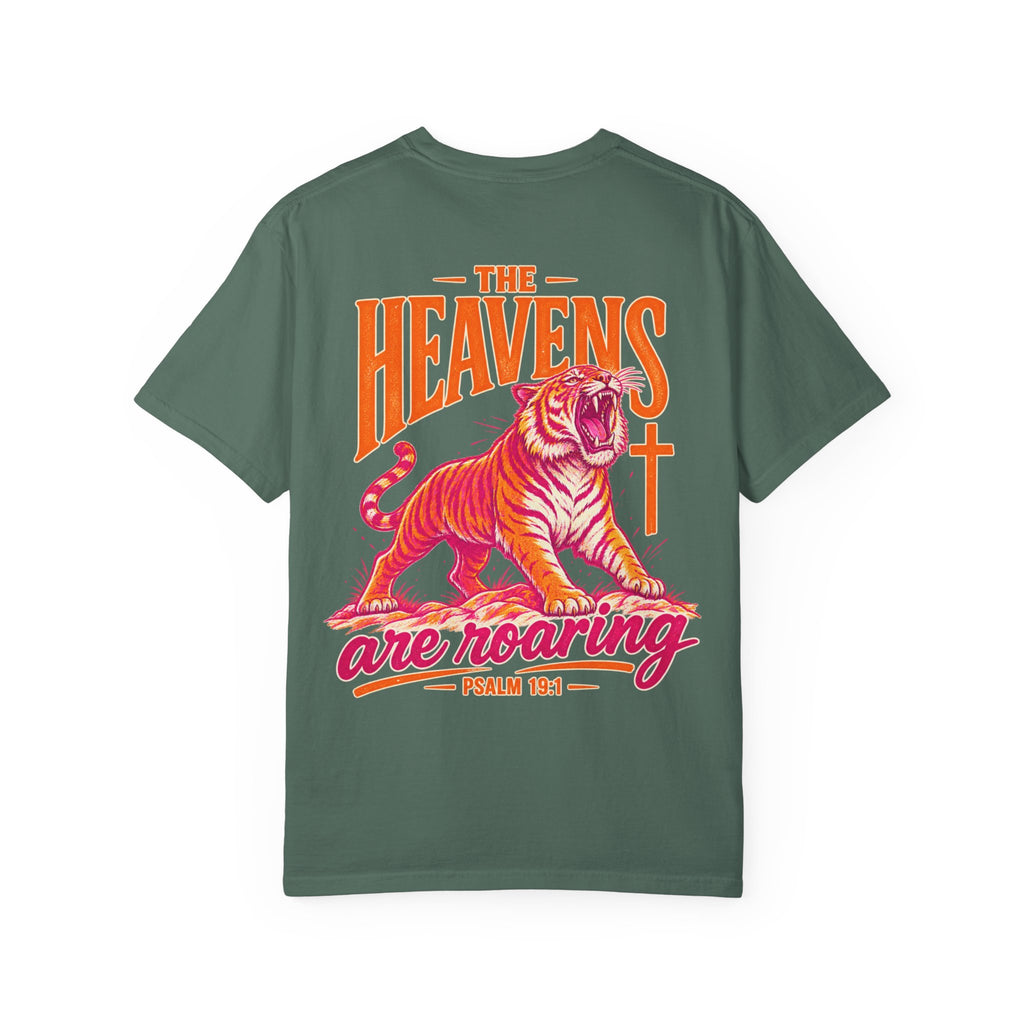 T-Shirt — “The Heavens Are Roaring” Tiger Psalm 19:1 Graphic Tee