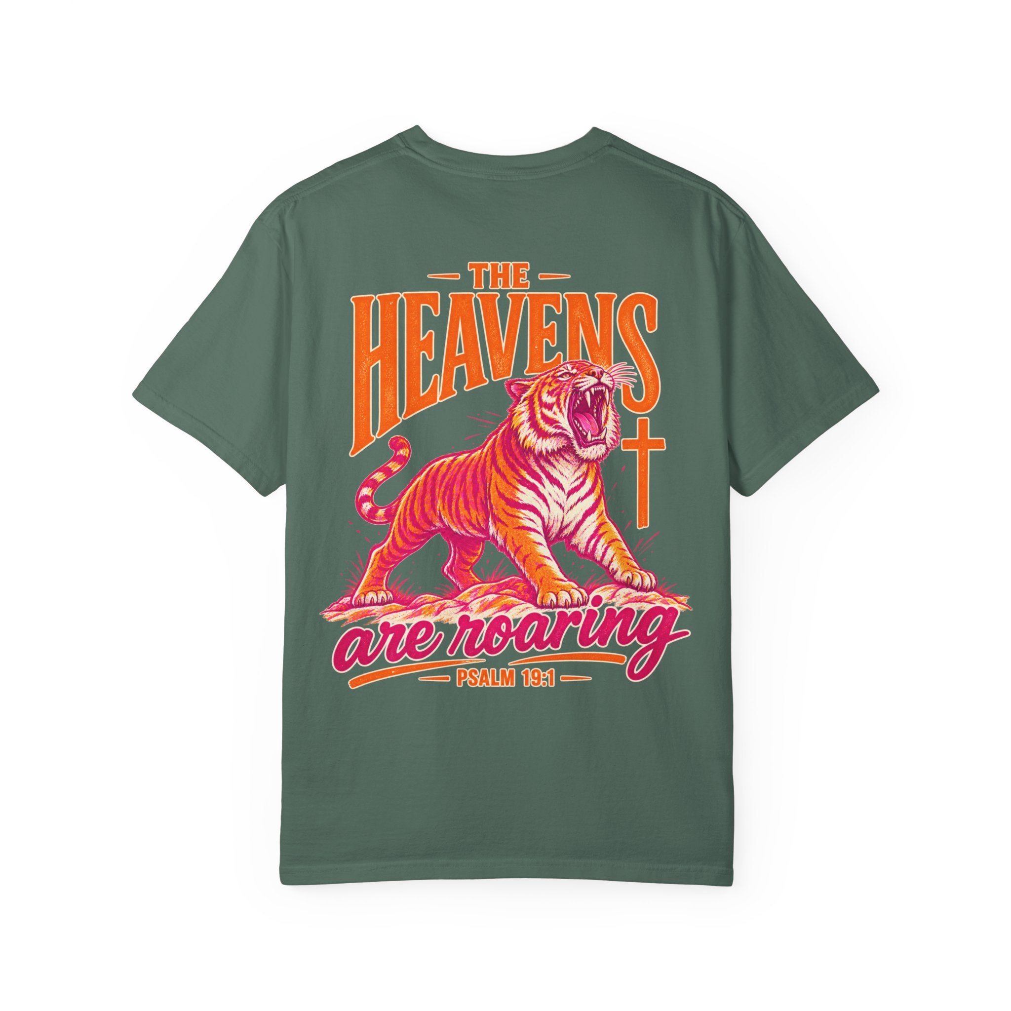 T-Shirt — “The Heavens Are Roaring” Tiger Psalm 19:1 Graphic Tee