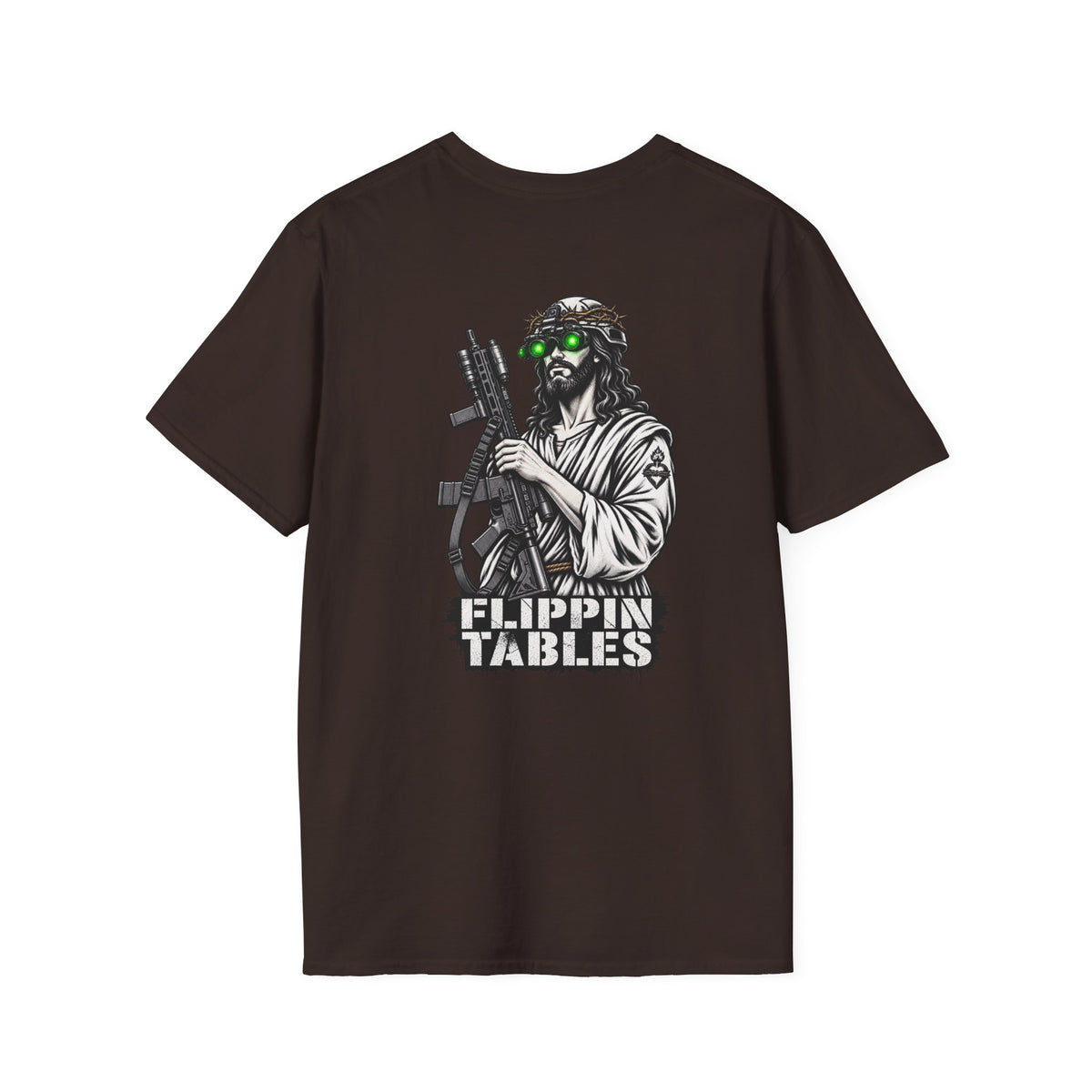 Night Vision Jesus T-Shirt — Retro Neon God Graphic Tee