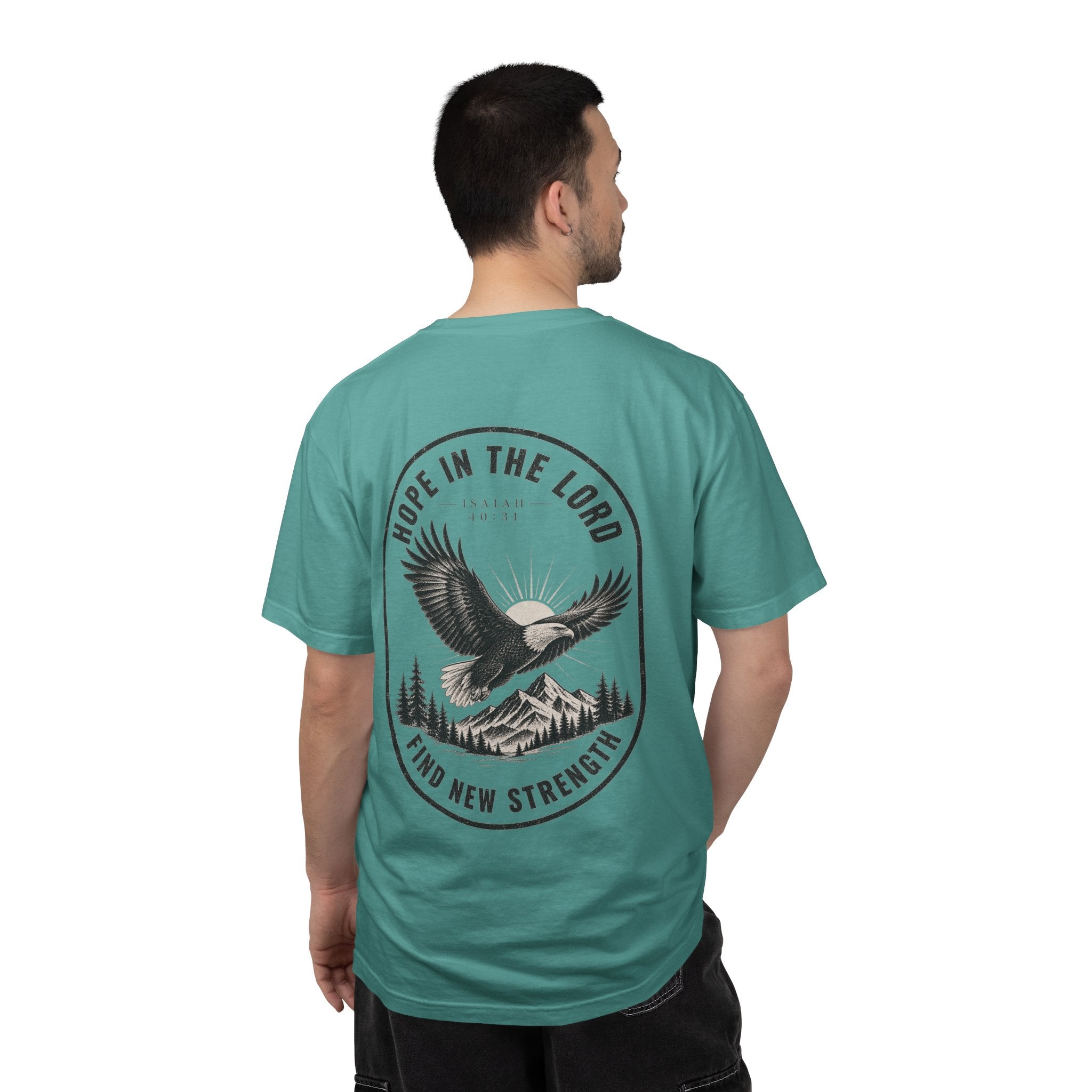 Hope in the Lord Eagle T-Shirt — 'Find New Strength' Christian Graphic Tee