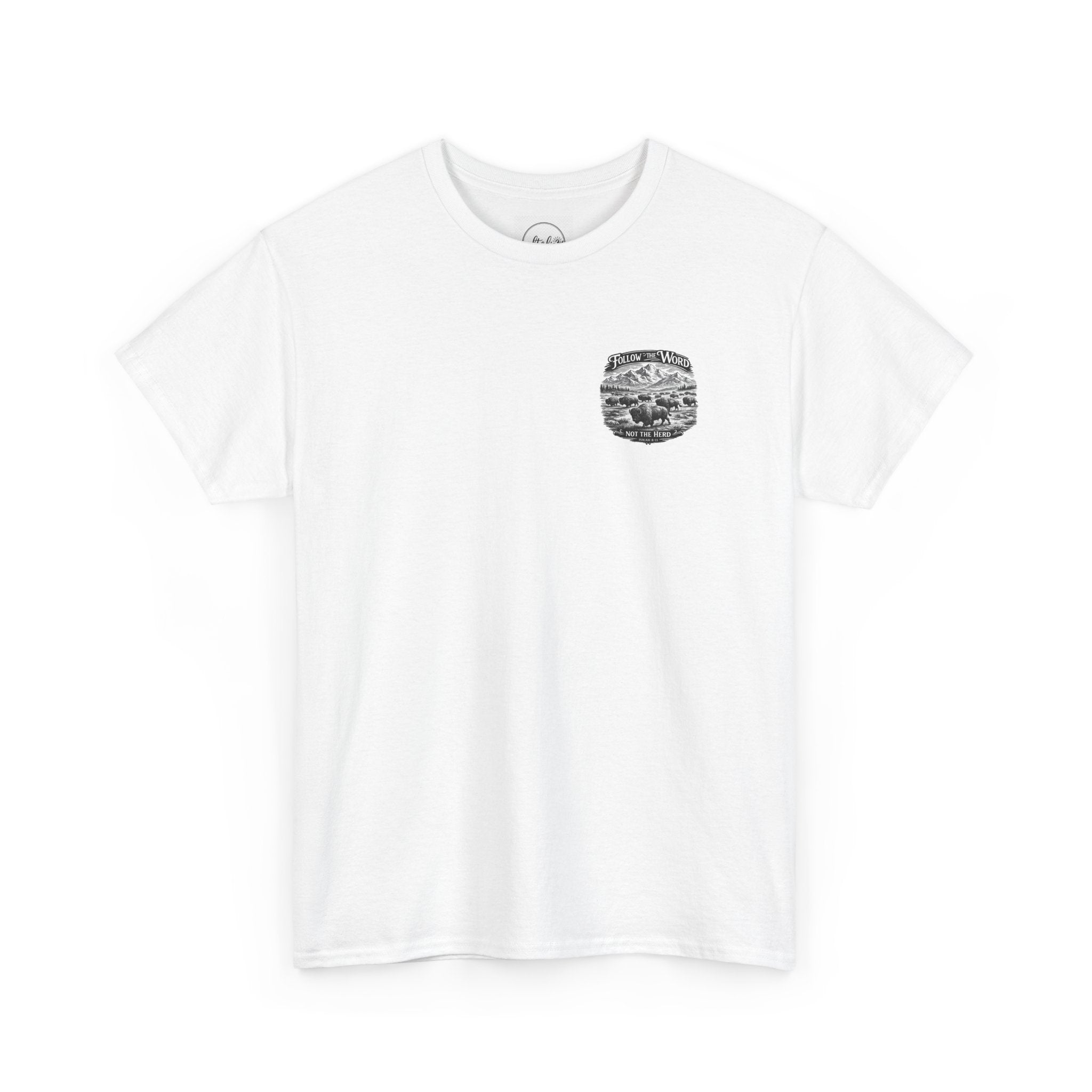 'Follow the Word, Not the Herd' Buffalo Mountain Graphic Tee