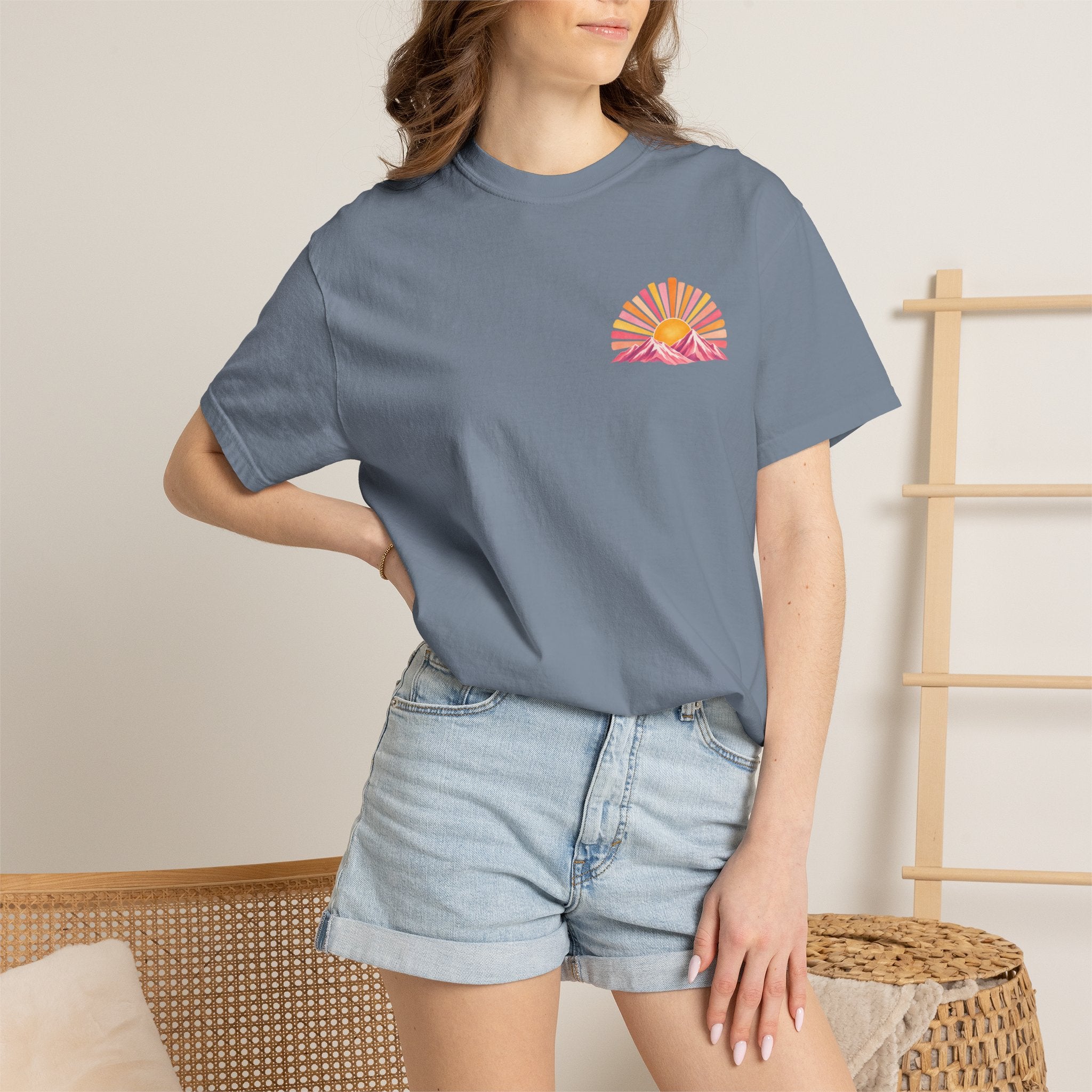 Walk in His Light T‑Shirt — Christian Sunrise Nature Tee