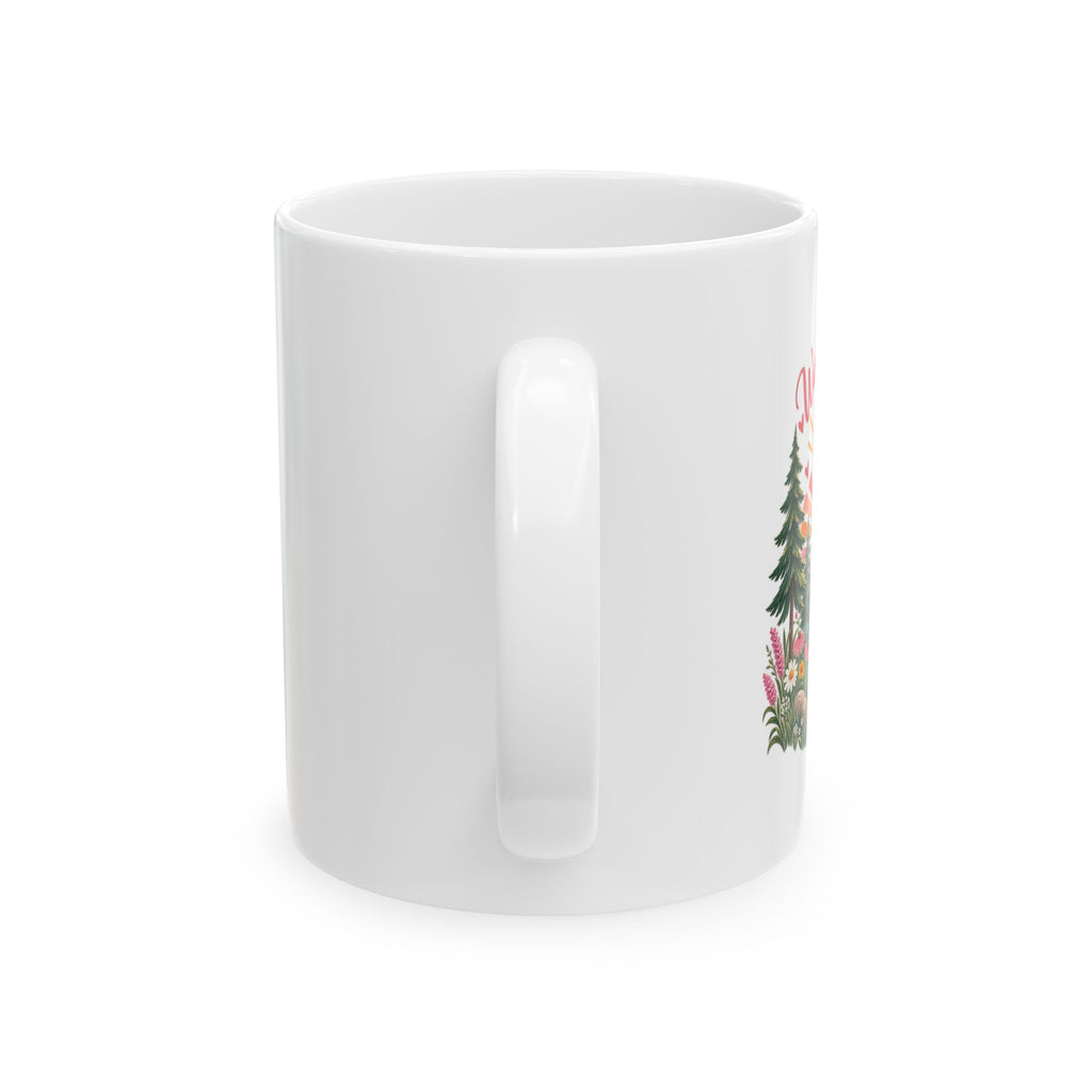 Floral Forest Ceramic Mug — 'Walk in His Light' 11oz