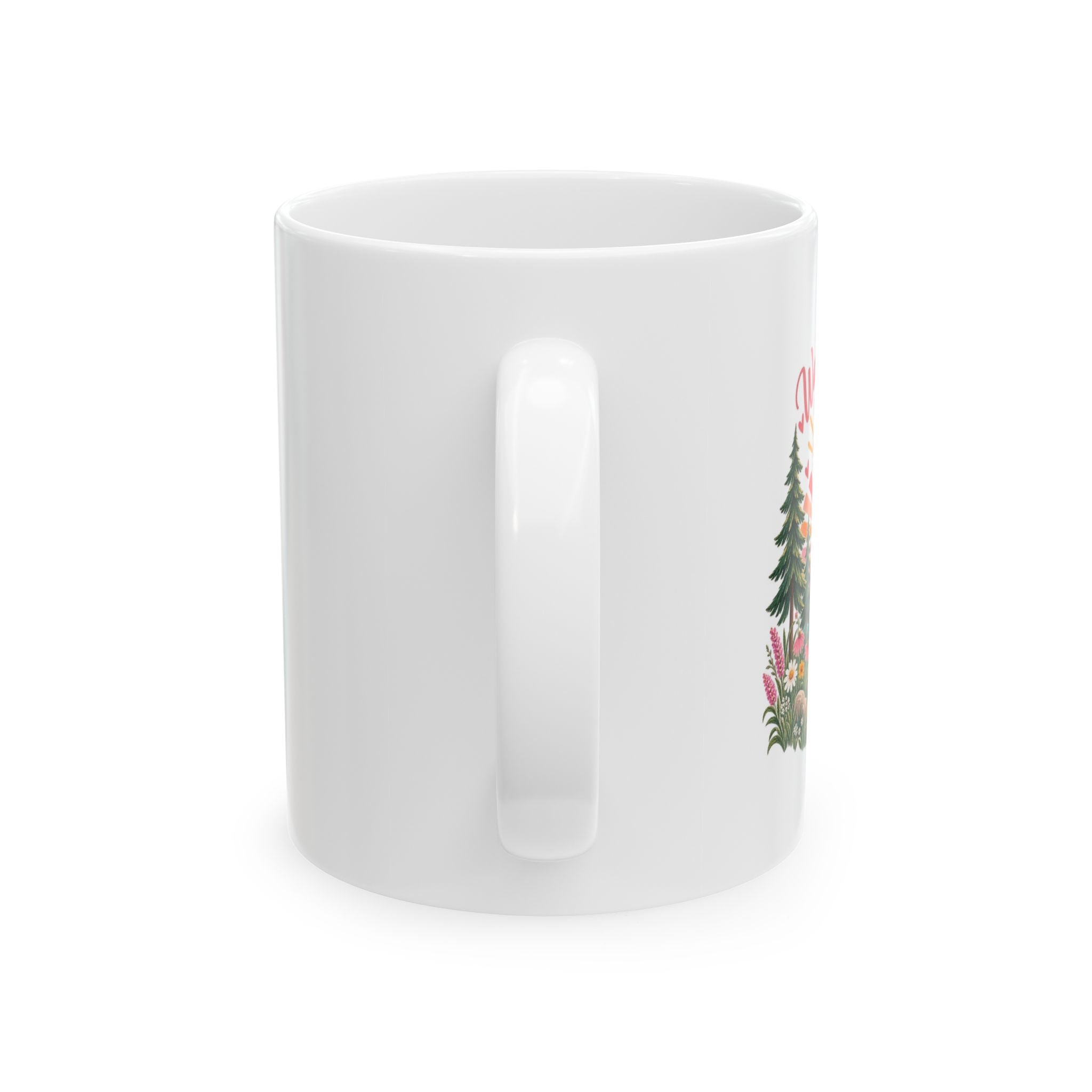 Floral Forest Ceramic Mug — 'Walk in His Light' 11oz