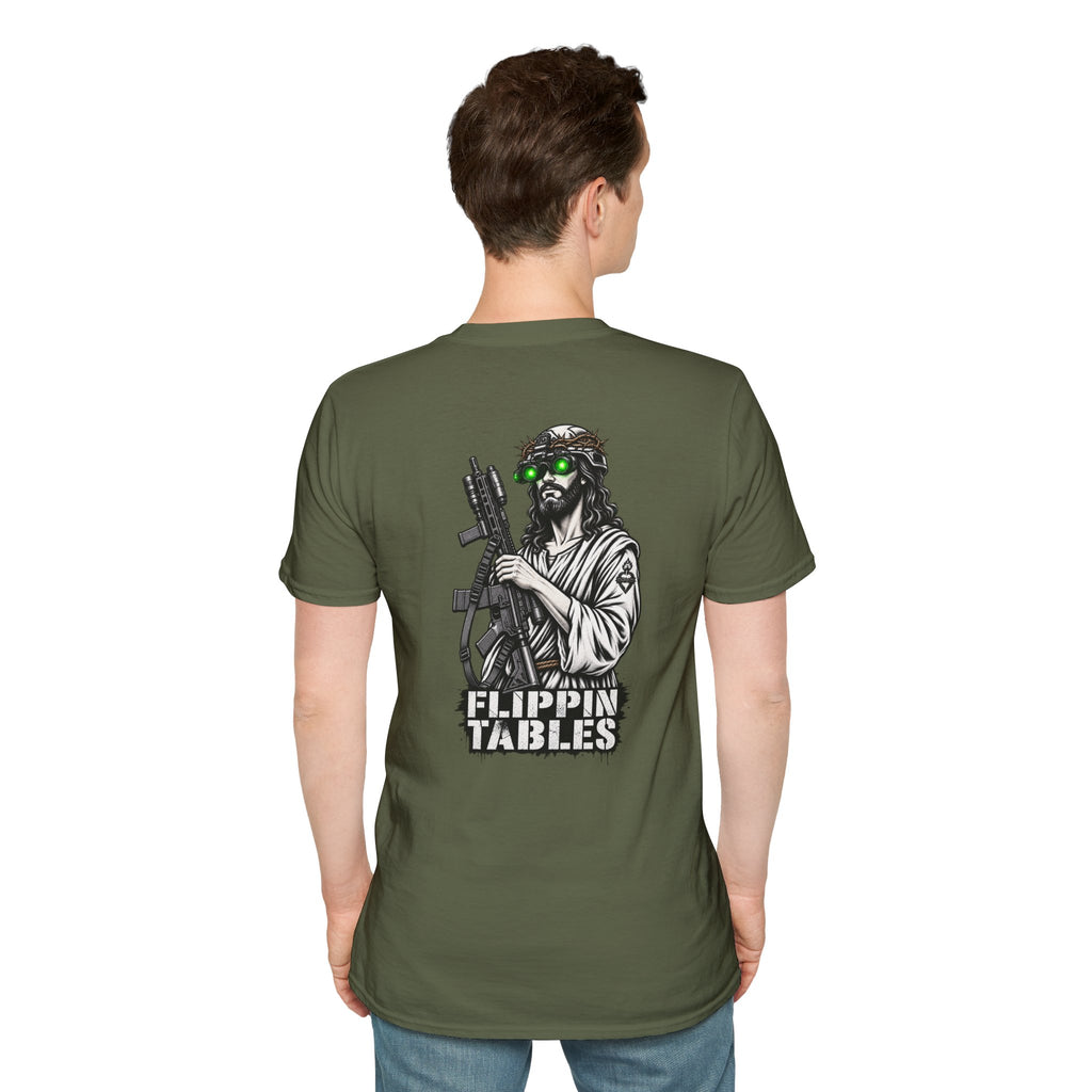 Night Vision Jesus T-Shirt — Retro Neon God Graphic Tee
