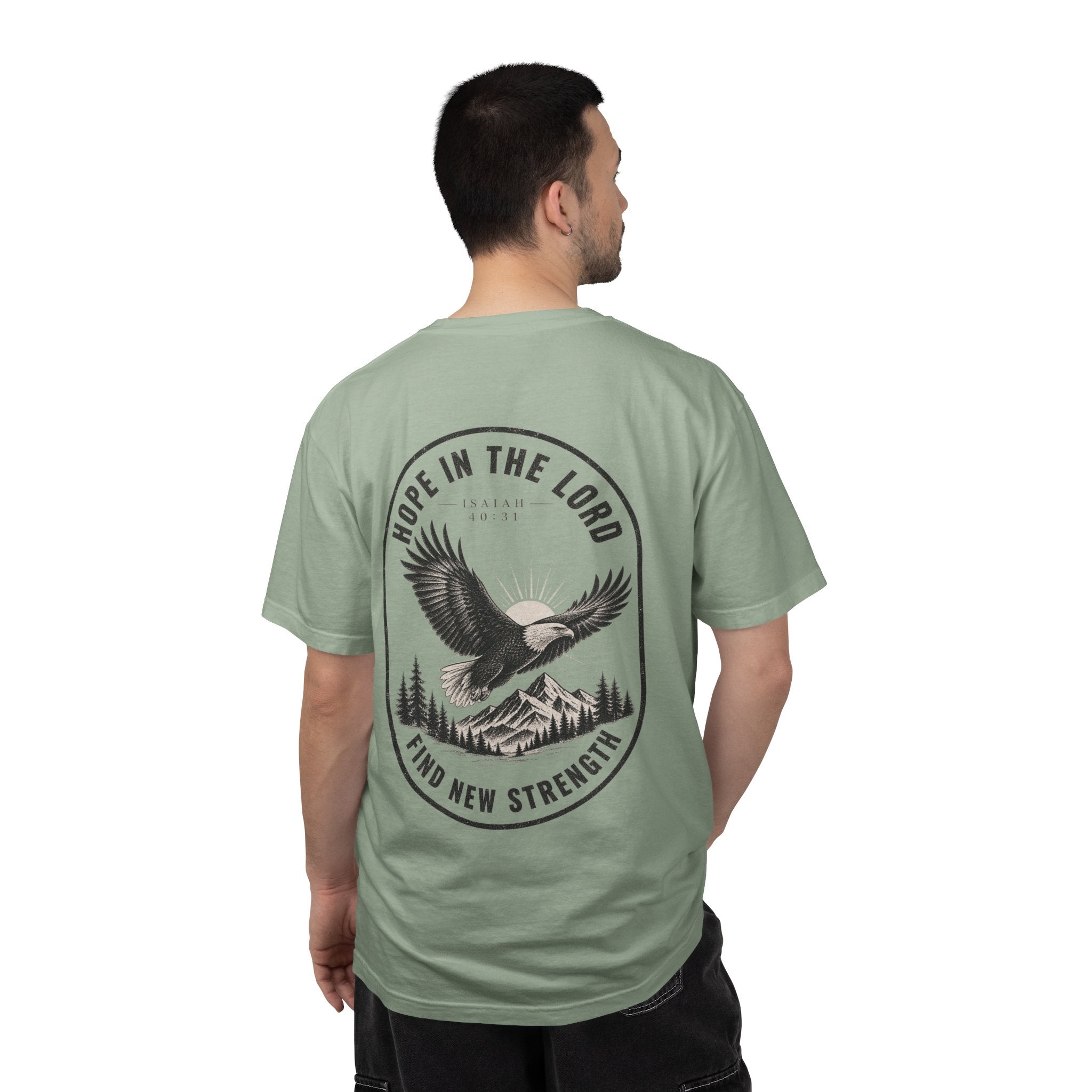 Hope in the Lord Eagle T-Shirt — 'Find New Strength' Christian Graphic Tee