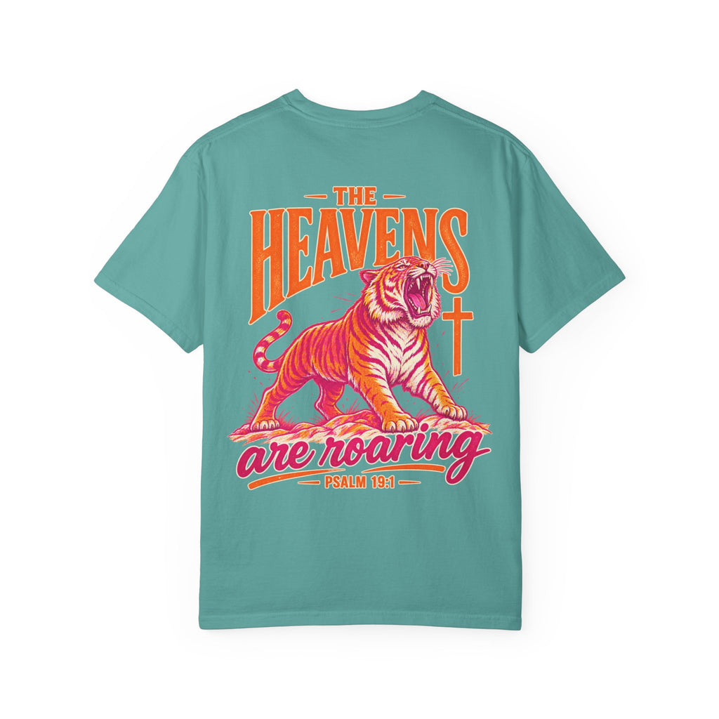 T-Shirt — “The Heavens Are Roaring” Tiger Psalm 19:1 Graphic Tee