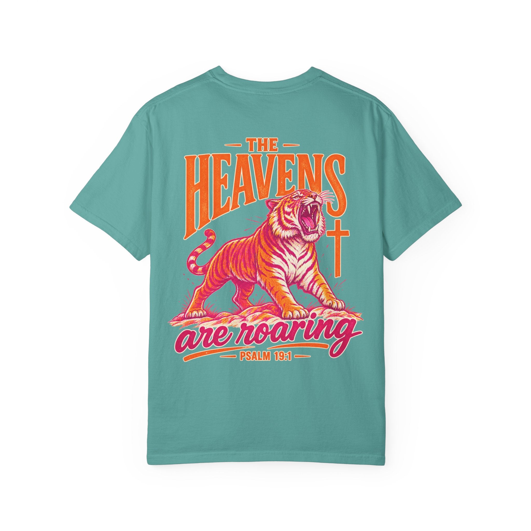 T-Shirt — “The Heavens Are Roaring” Tiger Psalm 19:1 Graphic Tee