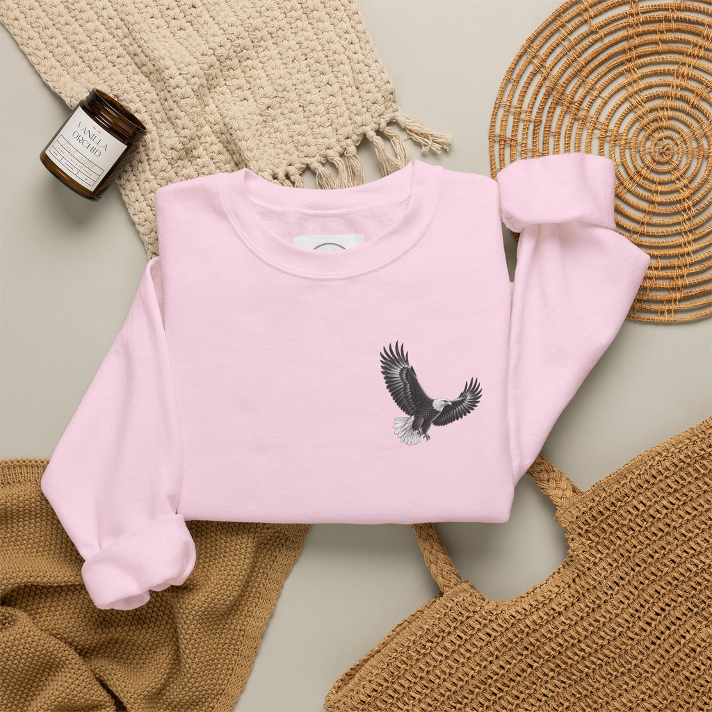 Christian Eagle Crewneck Sweatshirt — "Hope in the Lord, Find New Strength" Back Graphic