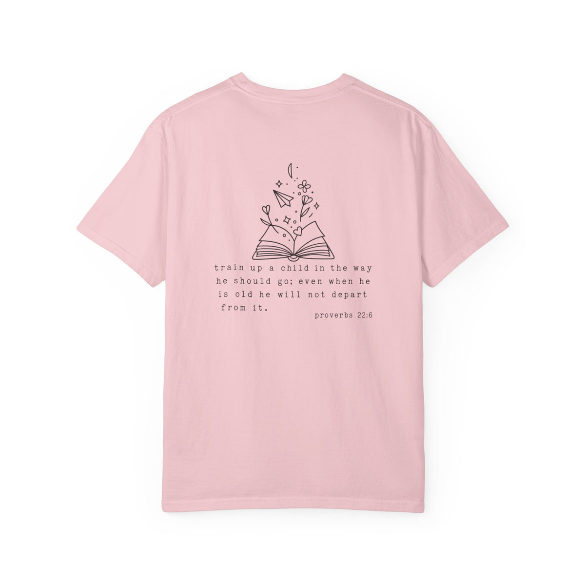 Homeschool Mama Tee — Proverbs 25:11 Inspirational Book & Flower Graphic T-Shirt