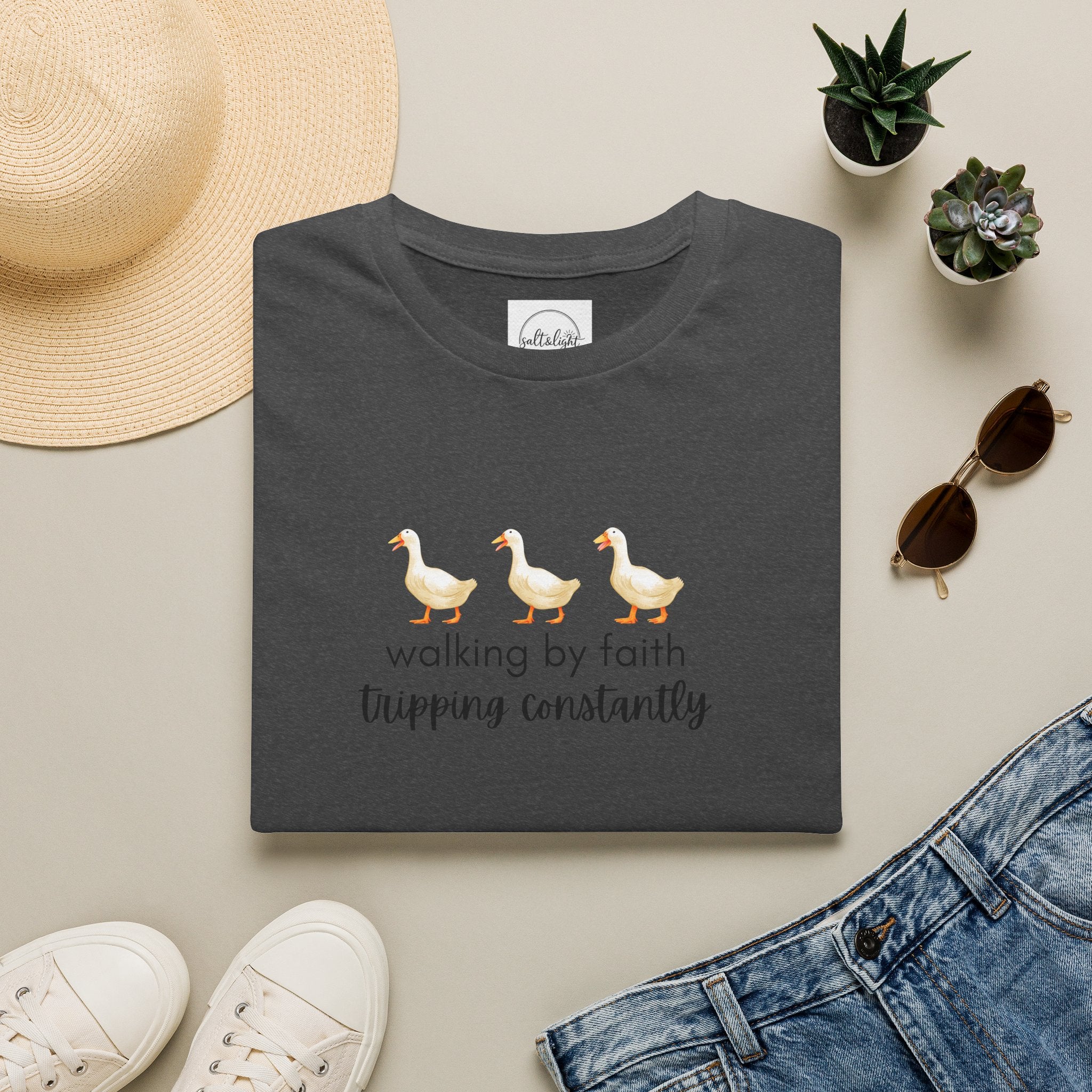 Walking by Faith Tripping Constantly T-Shirt