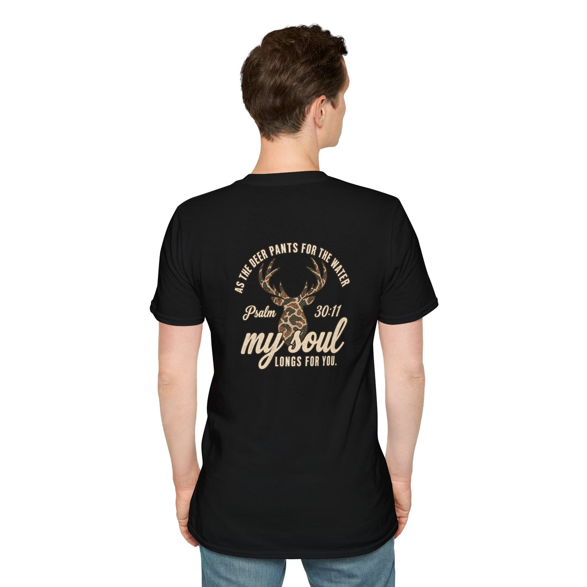Deer Skull Antler TShirt  Rustic Buck Graphic Tee for Outdoorsmen