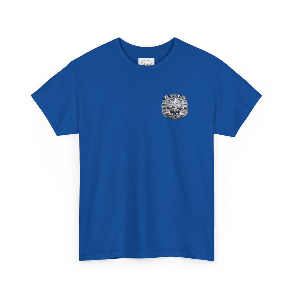 'Follow the Word, Not the Herd' Buffalo Mountain Graphic Tee