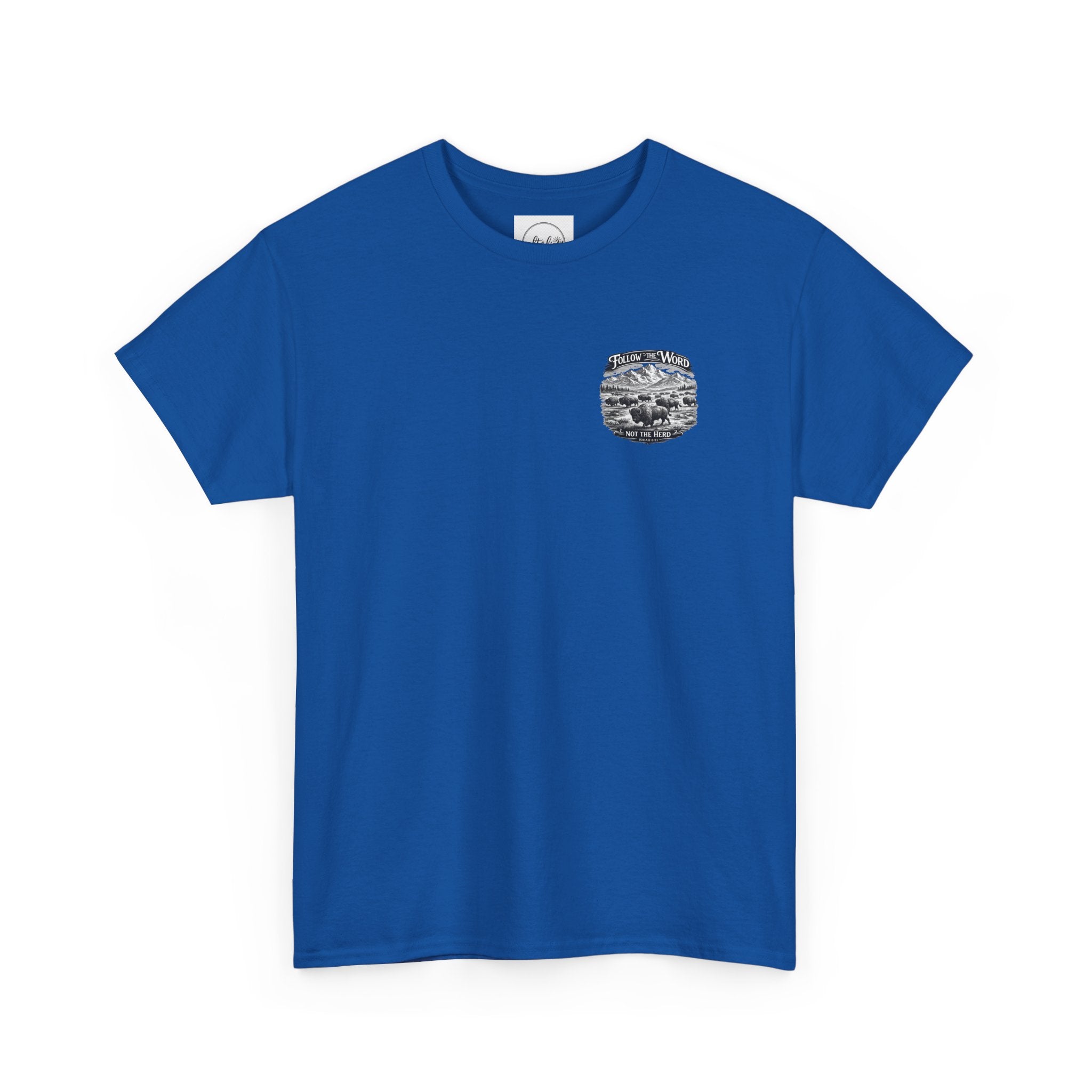 'Follow the Word, Not the Herd' Buffalo Mountain Graphic Tee