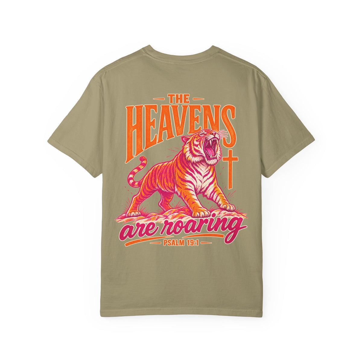 T-Shirt — “The Heavens Are Roaring” Tiger Psalm 19:1 Graphic Tee
