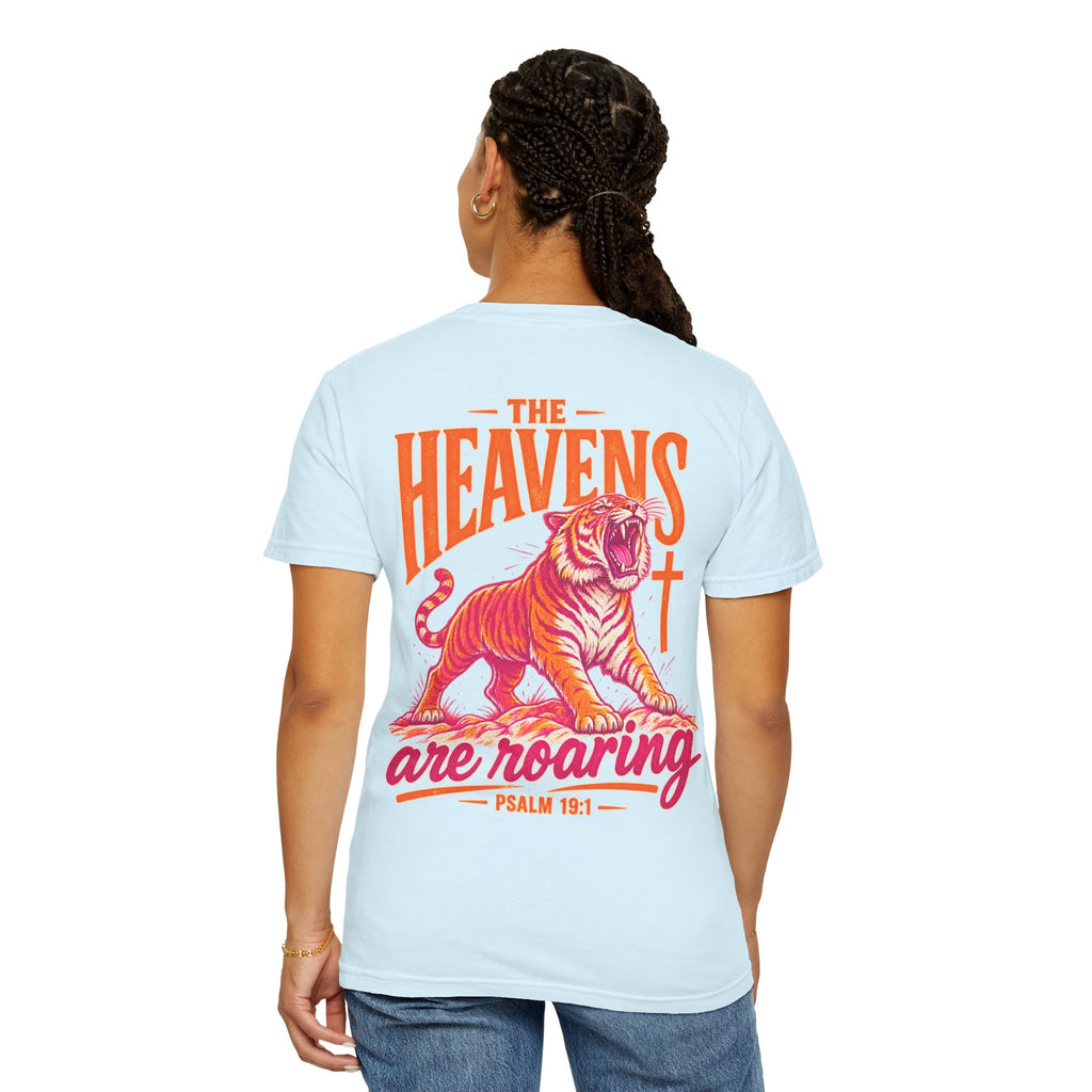 T-Shirt — “The Heavens Are Roaring” Tiger Psalm 19:1 Graphic Tee