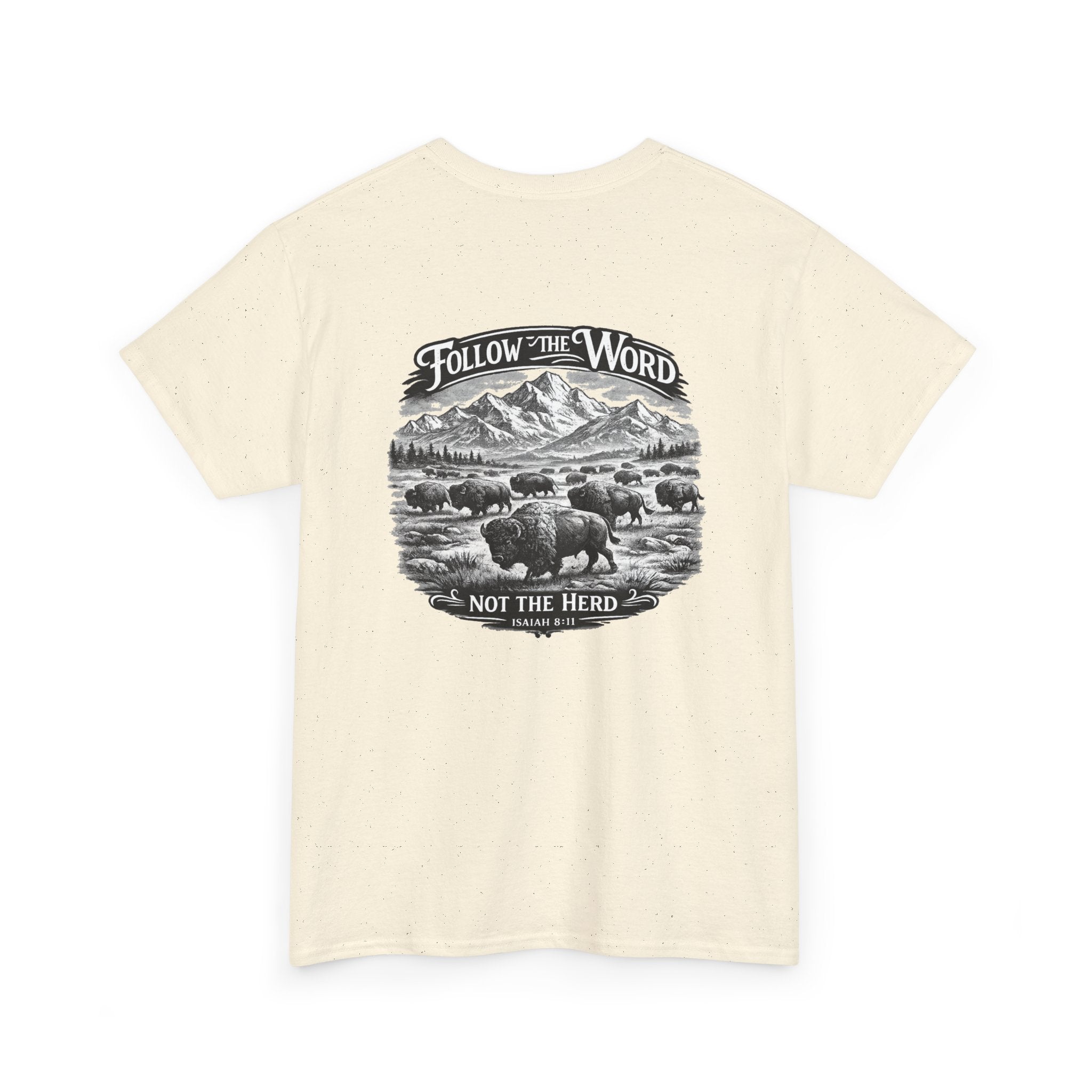 'Follow the Word, Not the Herd' Buffalo Mountain Graphic Tee