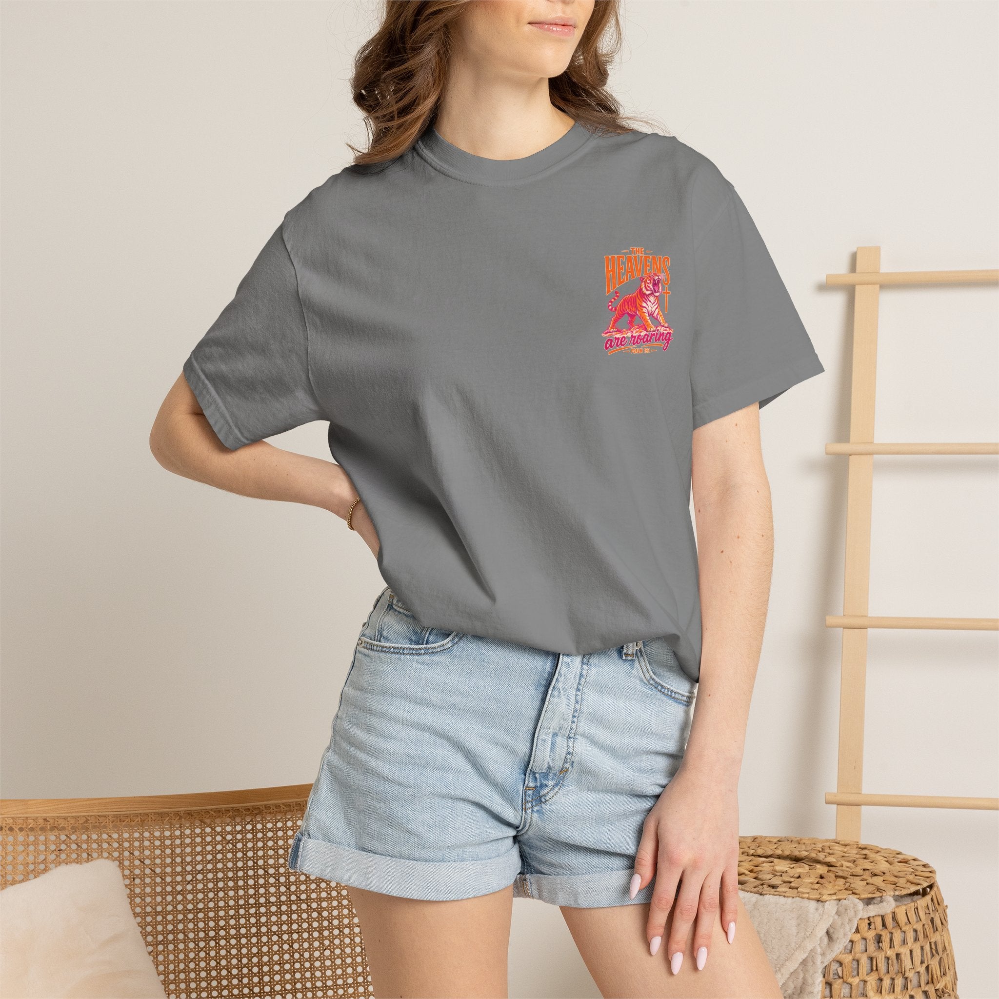 T-Shirt — “The Heavens Are Roaring” Tiger Psalm 19:1 Graphic Tee