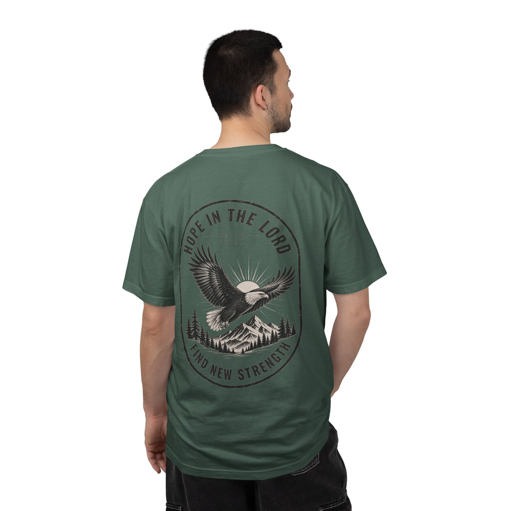 Hope in the Lord Eagle T-Shirt — 'Find New Strength' Christian Graphic Tee